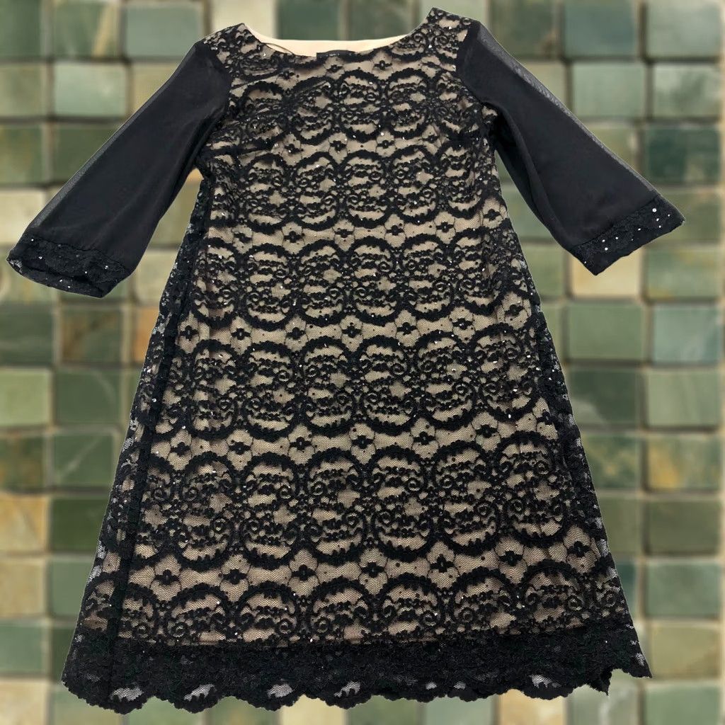 Vintage R&M Richards Dress Women's Above Knee Lace Lined Black MINT 12 Sleeveless Boat Neck A-Line Short Vintage: No Size XL / US 12-14 / IT 48-50 - 1 Thumbnail