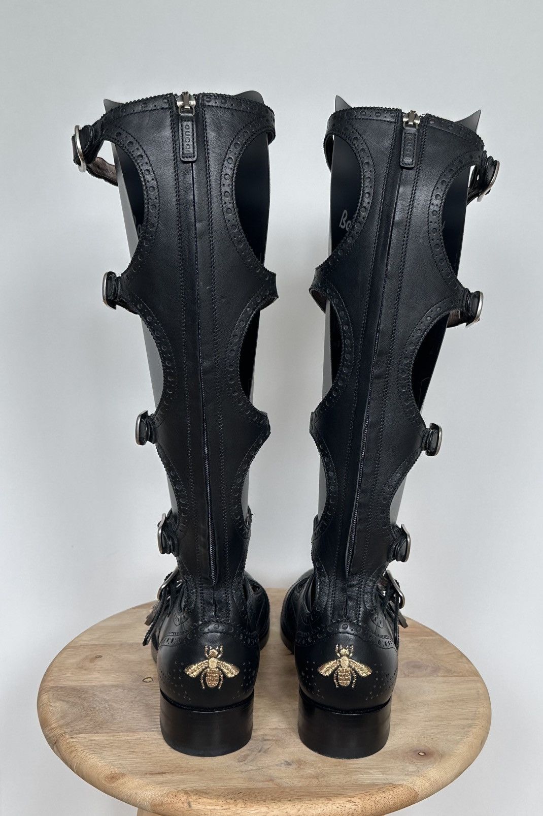 Gucci Gucci Queercore Leather Knee High Boots Shoes With Box Size US 6.5 / IT 36.5 - 6 Thumbnail