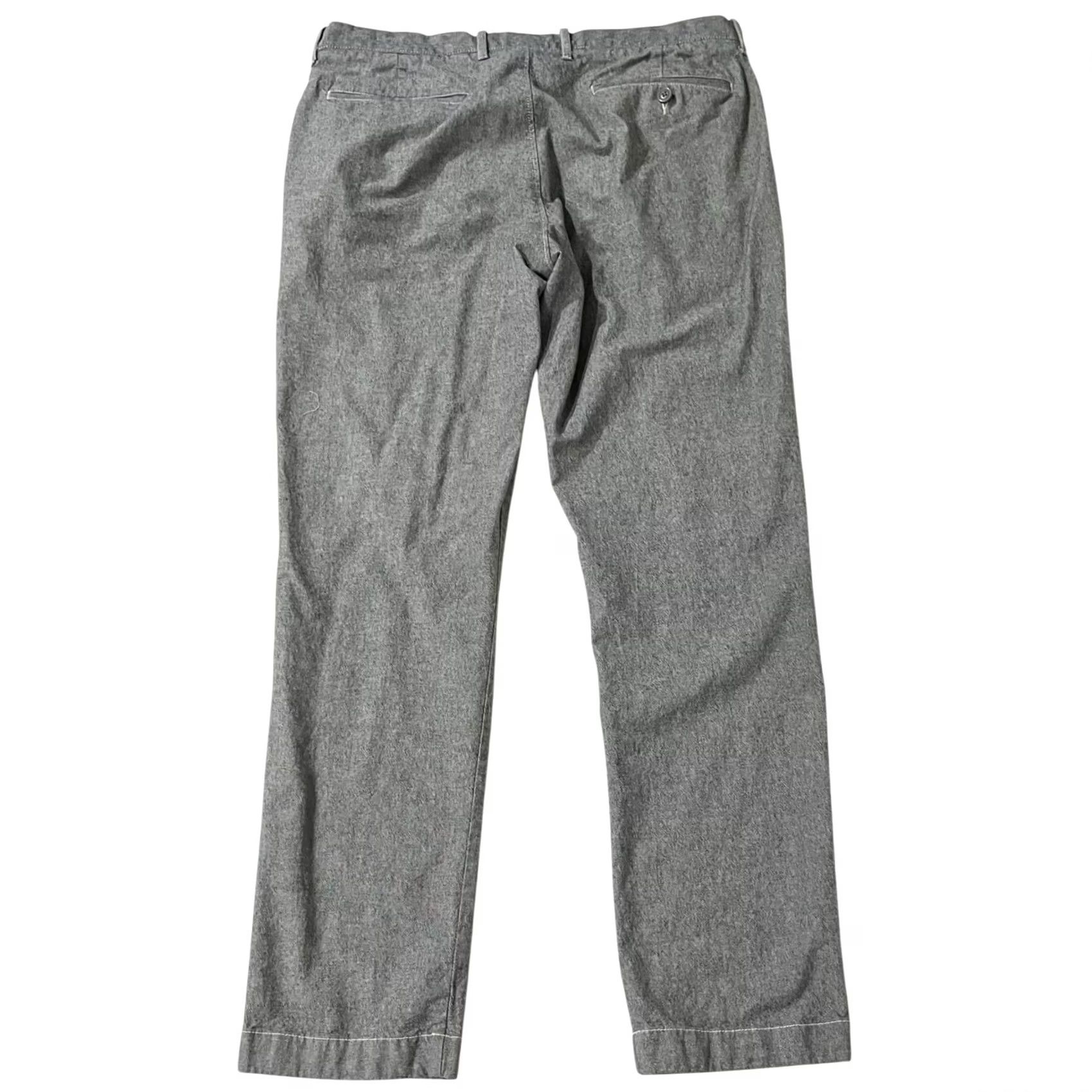 J.Crew J.Crew Pants Men’s 35 Straight Fit Gray Chambray Cotton Stretch Pockets Size US 35 - 4 Thumbnail