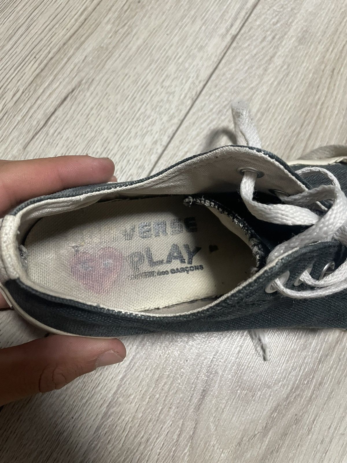 Comme des Garcons Comme des Garçons x Converse Play Black Low Sneakers US 6 Size US 6 / EU 39 - 22 Thumbnail