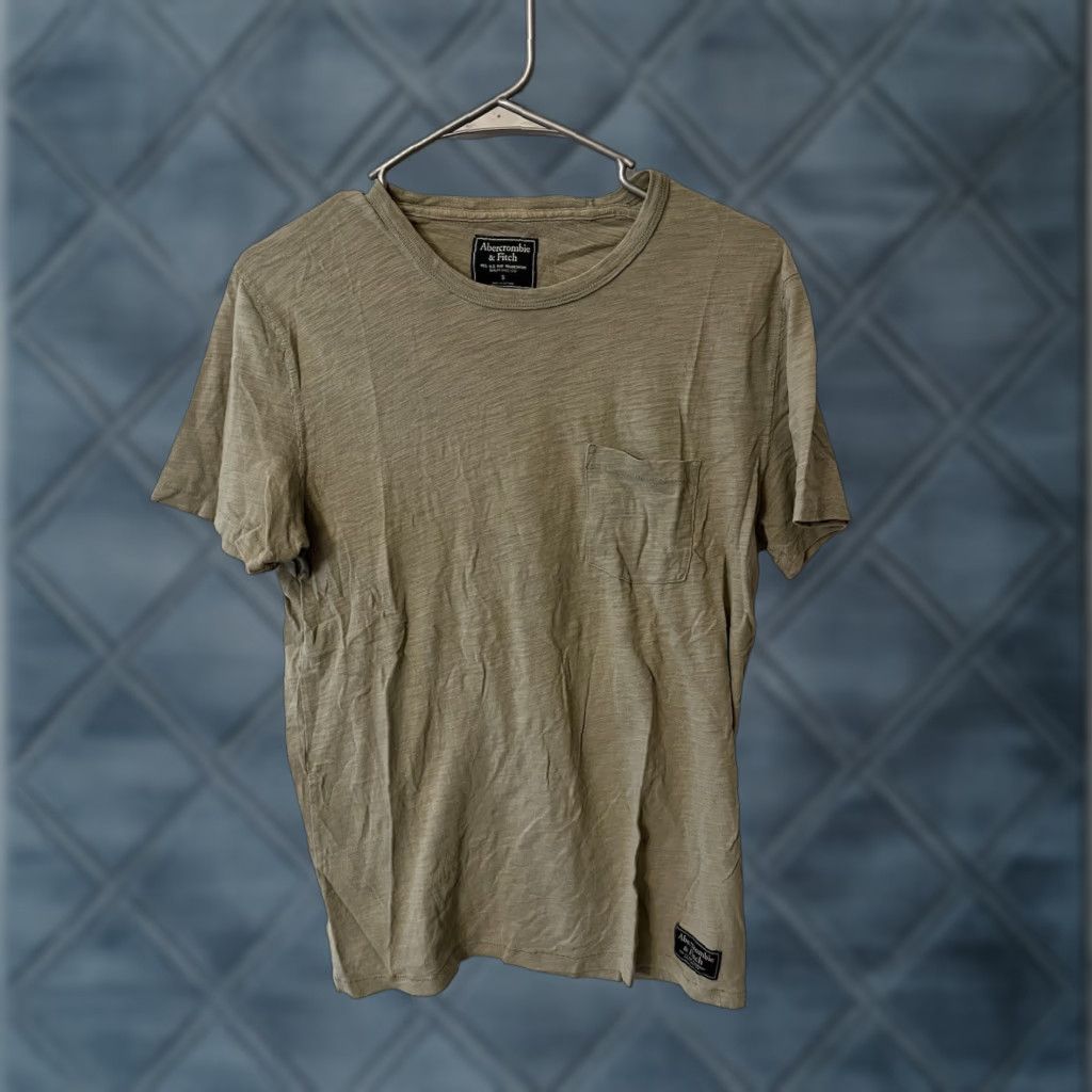 Abercrombie & Fitch VINTAGE Abercrombie & Fitch Shirt Men Small Brown Solid Logo Short Sleeve Crew Neck S Mens Size US S / EU 44-46 / 1 - 1 Thumbnail