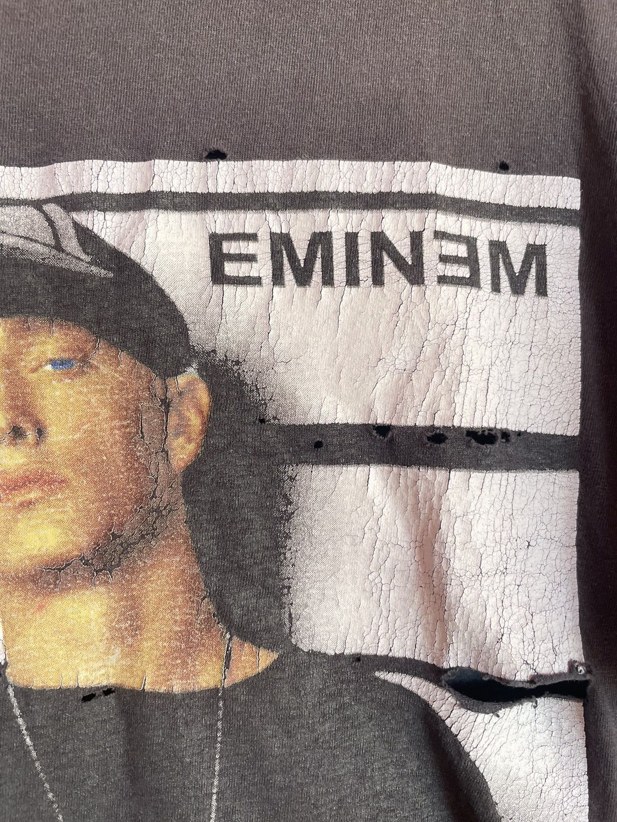 Eminem × Rap Tees × Vintage Trashed Vintage 00s Eminem Slim Shady Rap T Shirt Tee Size US M / EU 48-50 / 2 - 5 Thumbnail