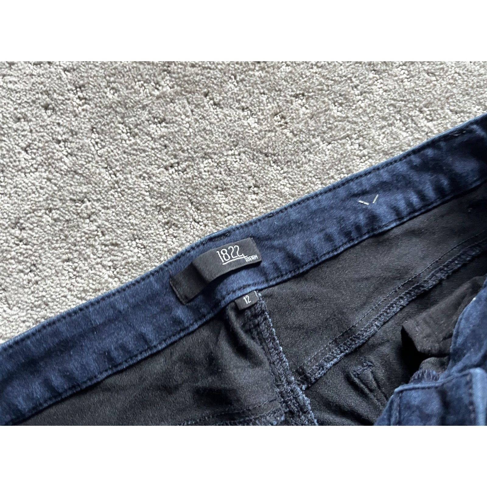 Vintage 1822 Denim Womens Size 12 Blue Skinny Ankle Crop Mid Rise Jeans with Zip Cuffs Size 34" / US 12 / IT 48 - 5 Thumbnail