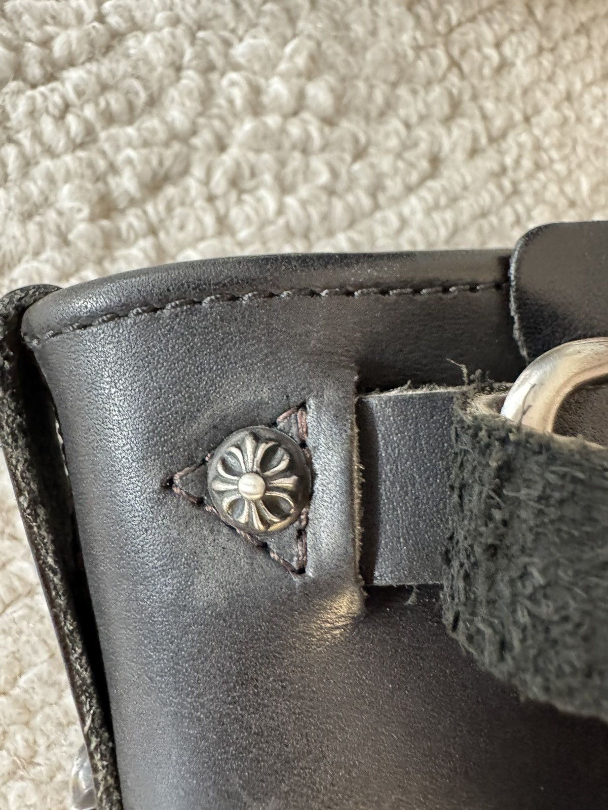 Chrome Hearts Chrome Hearts x Wesco Black Engineer Leather Boots Size US 5.5 / IT 35.5 - 10 Thumbnail