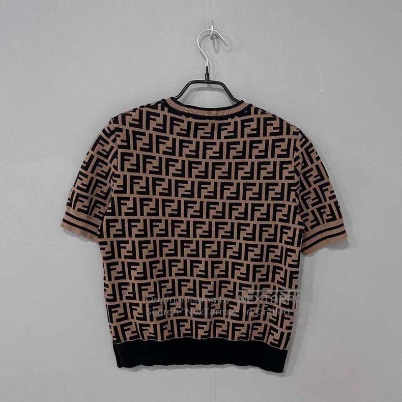 Fendi Fendi All-over print monogrammed knit short sleeve Size XS / US 0-2 / IT 36-38 - 3 Thumbnail