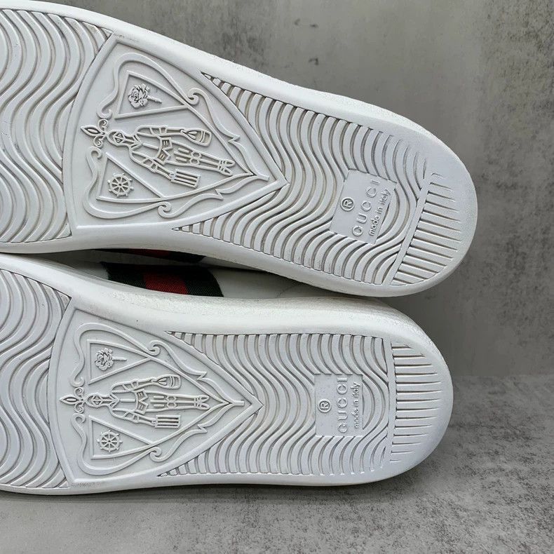 Gucci Gucci White Bee Sneakers Size 35-2505 Size US 6 / IT 36 - 9 Thumbnail