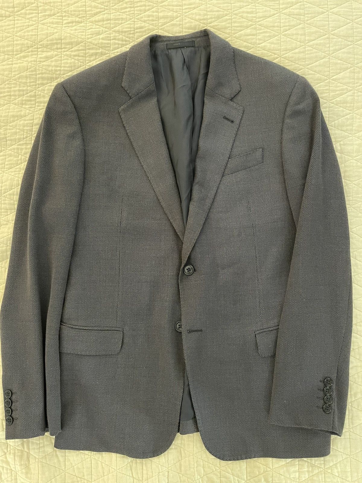 Armani Collezioni Iridescent Navy Nailhead Jacket Size 42R - 1 Thumbnail