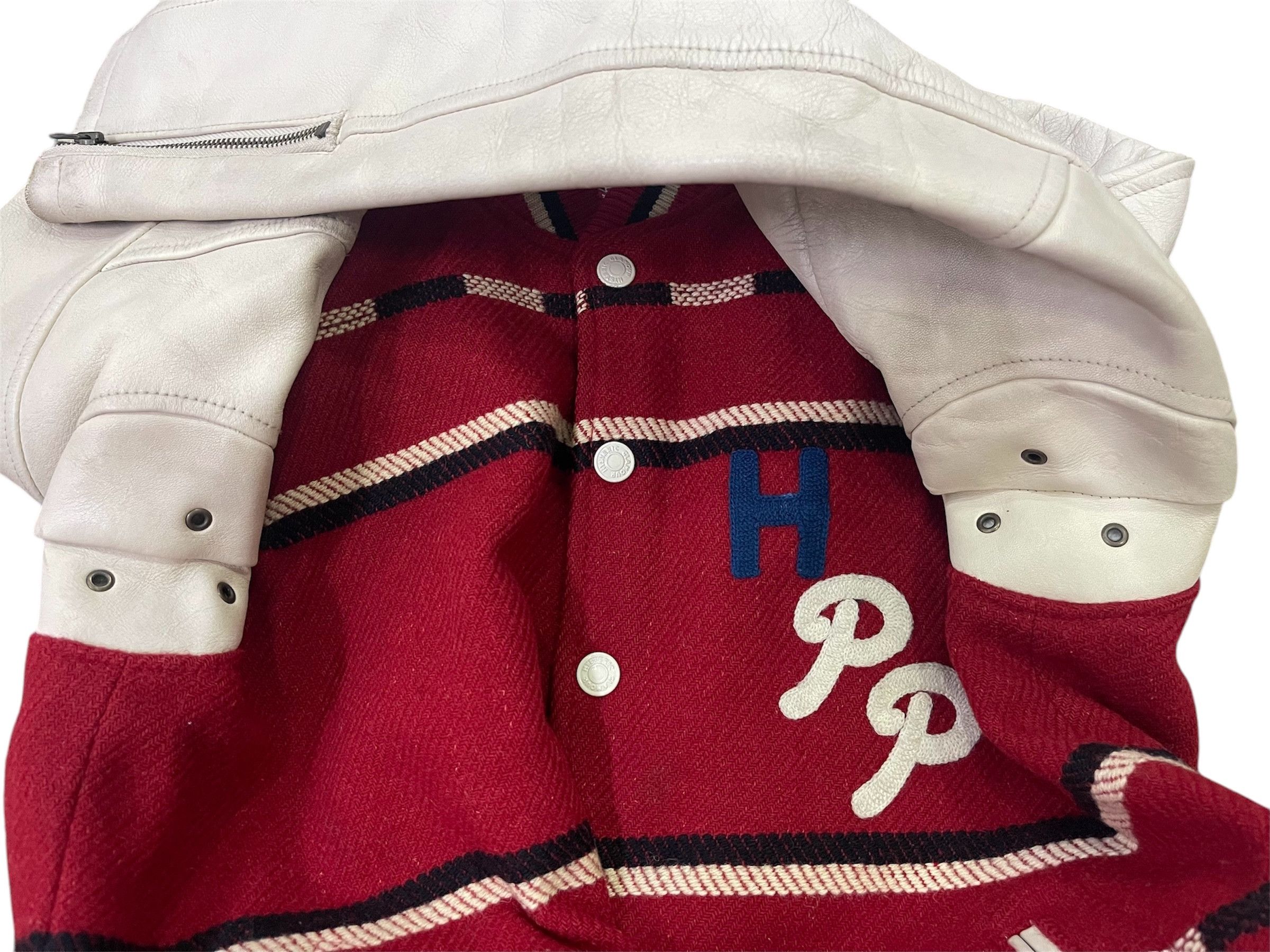 Hysteric Glamour Vintage 90s Hysteric Glamour Varsity Wool / Leather Jacket Size US S / EU 44-46 / 1 - 16 Thumbnail