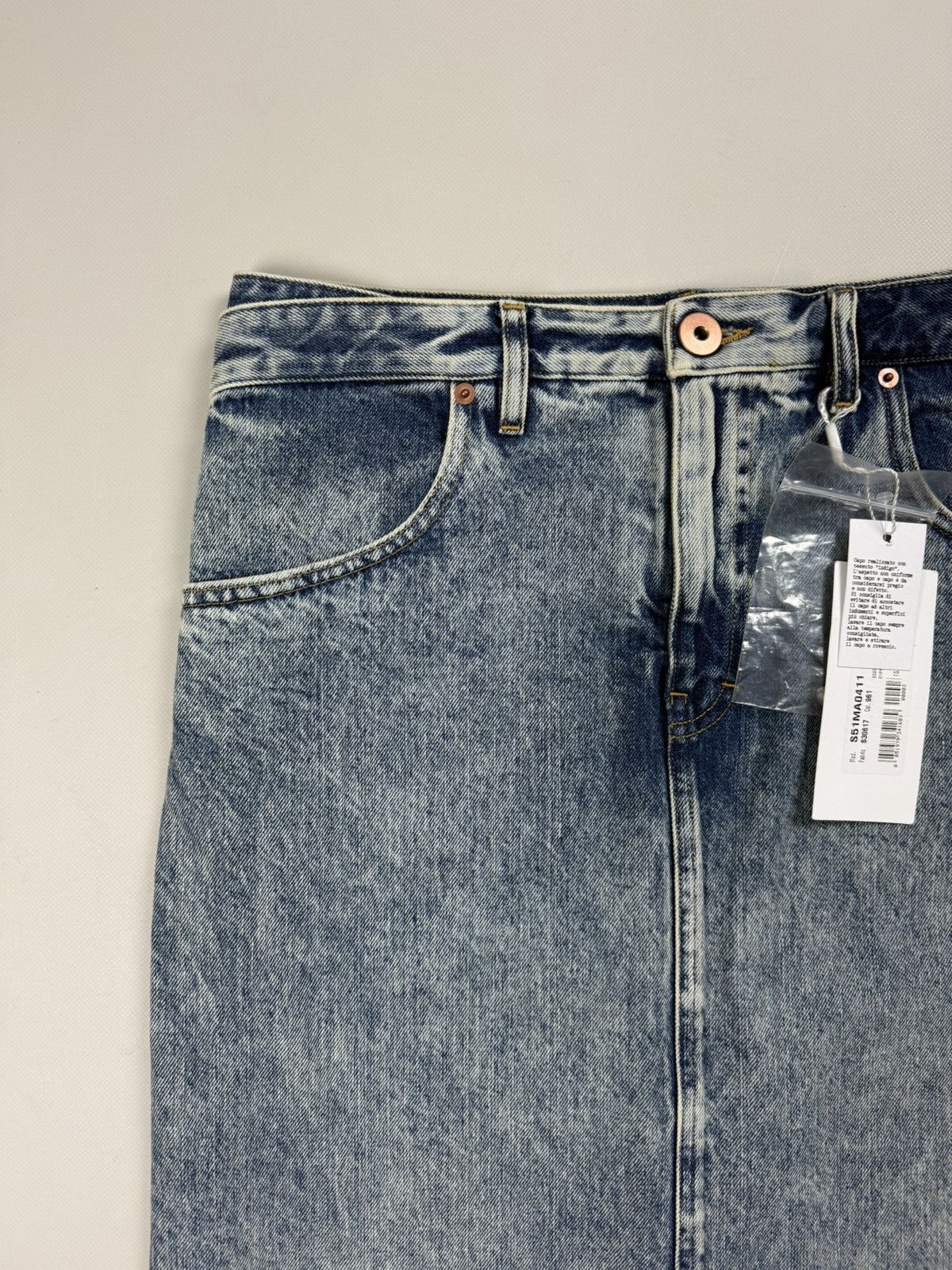 Maison Margiela BNWT! Maison Margiela Ladies Denim Pencil Wrap Midi Skirt Size 28" / US 6 / IT 42 - 7 Thumbnail