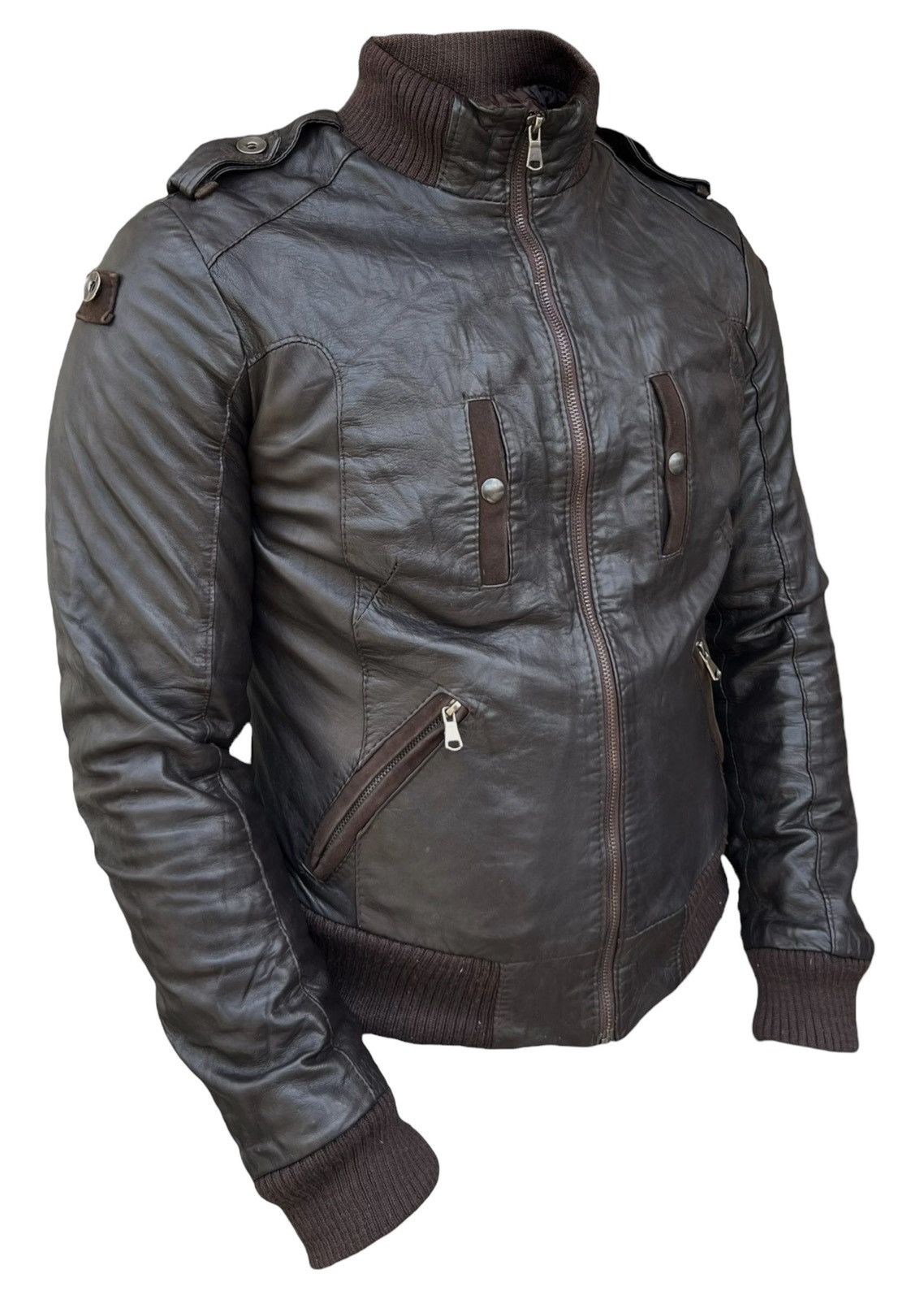 Japanese Brand Maurizio Italy Bondage Biker Leather Racing Jacket Size US S / EU 44-46 / 1 - 2 Thumbnail