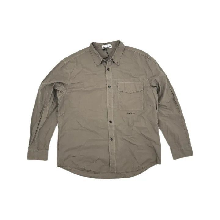 Stone Island Stone Island Gray Long Sleeve ButtonUp Shirt -2506 Size US XXL / EU 58 / 5 - 2 Thumbnail