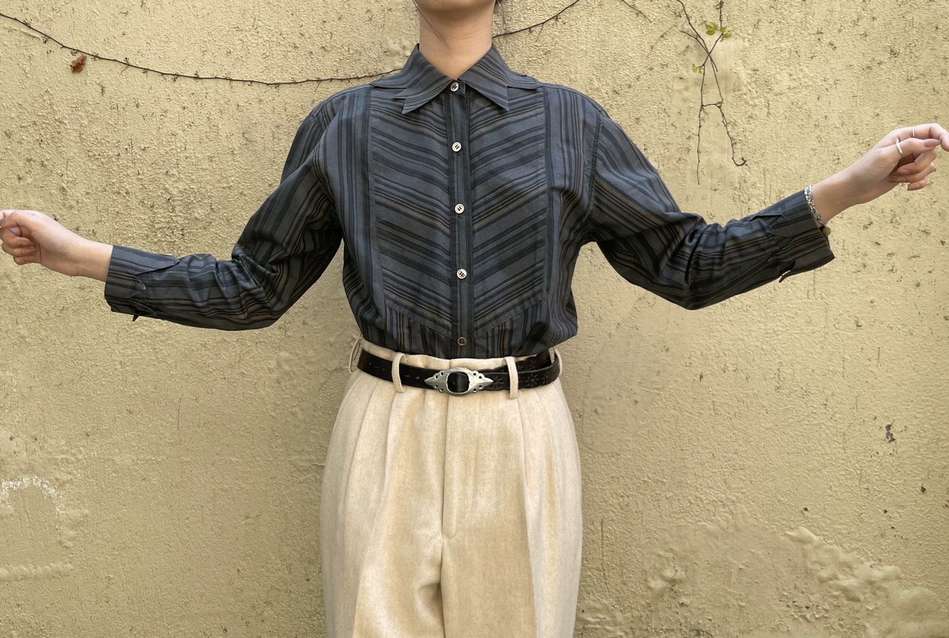 Kenzo KENZO 1980s Zigzag Pointed Collar Shirt Size M / US 6-8 / IT 42-44 - 8 Thumbnail