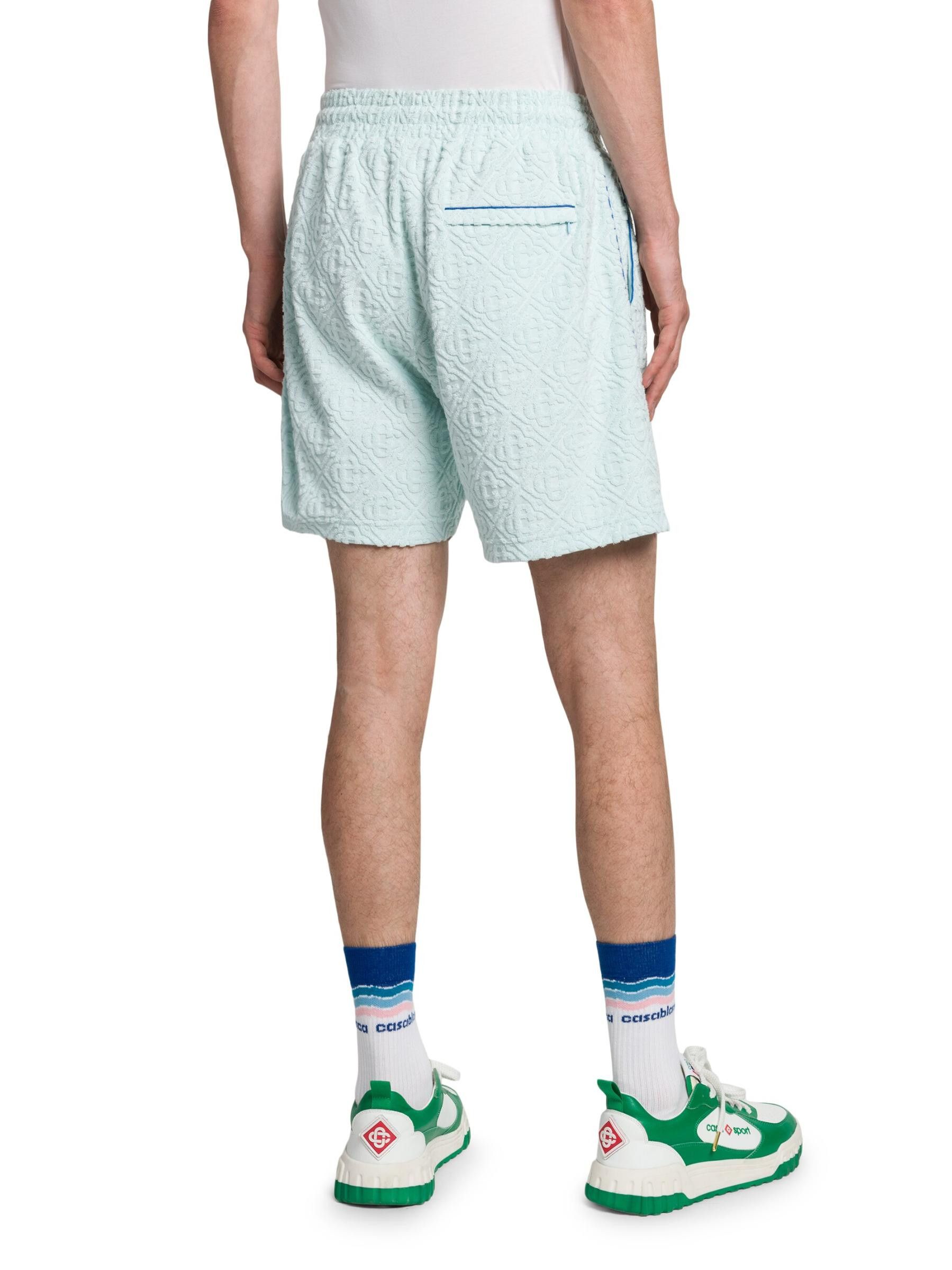 Casablanca os11x0725 Jacquard-Logo-Frottee-Shorts in Light Blue Size US 32 / EU 48 - 4 Thumbnail