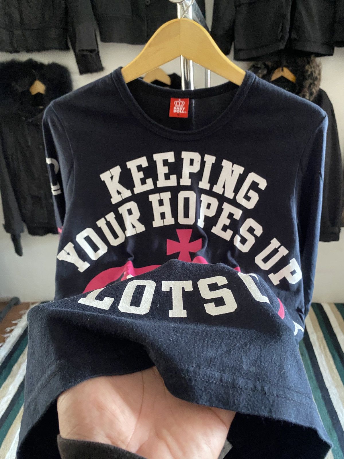Japanese Brand Baby Doll Poem Longsleve Tee Y2K Style Size US M / EU 48-50 / 2 - 4 Thumbnail