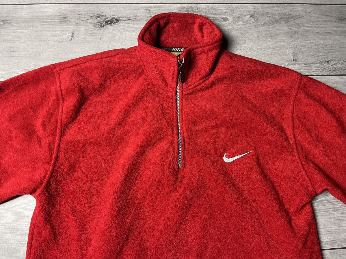 Nike Vintage Nike fleece 1/4 zip jacket embroidered bootleg Size US XL / EU 56 / 4 - 3 Thumbnail