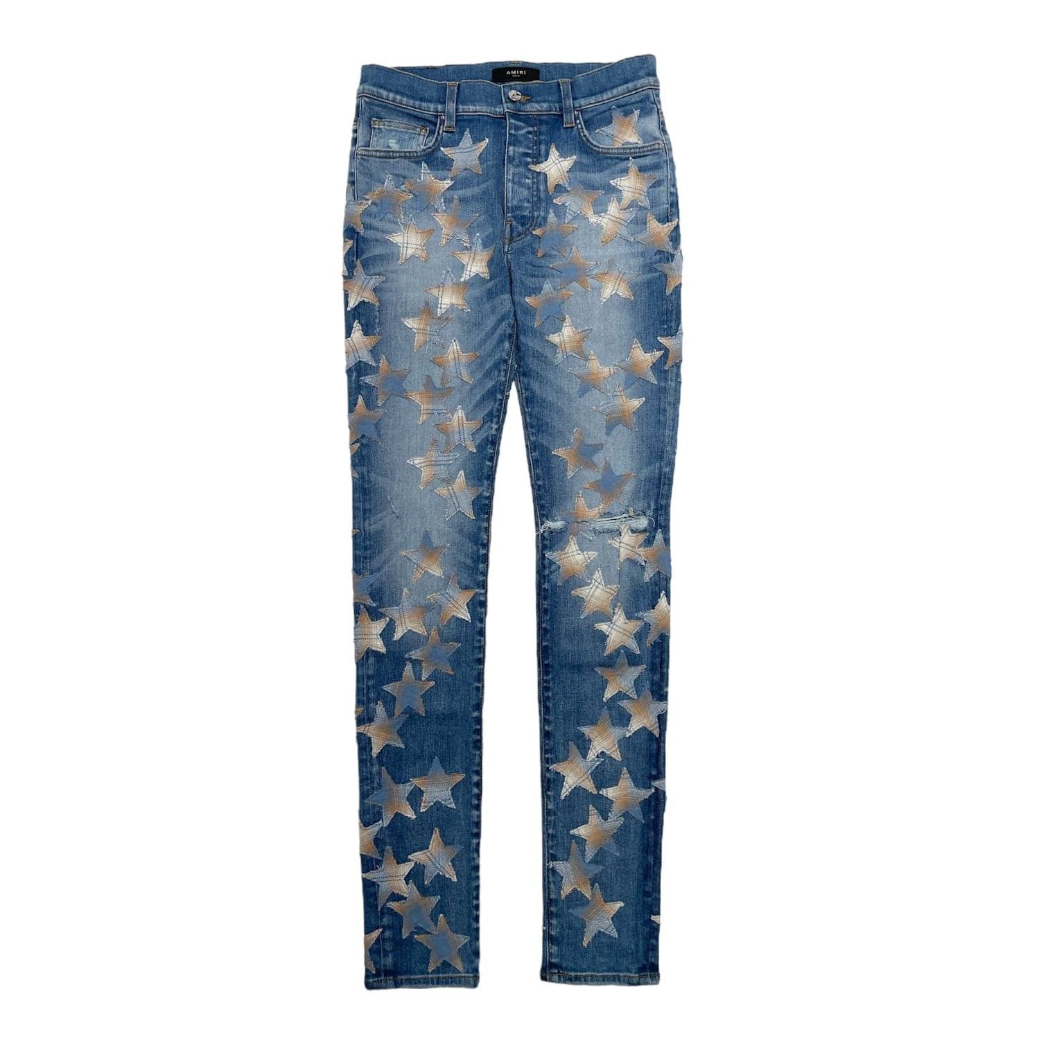 Amiri Amiri x Chemist Denim Star Patch Jeans 70s Indigo Size US 31 - 1 Thumbnail