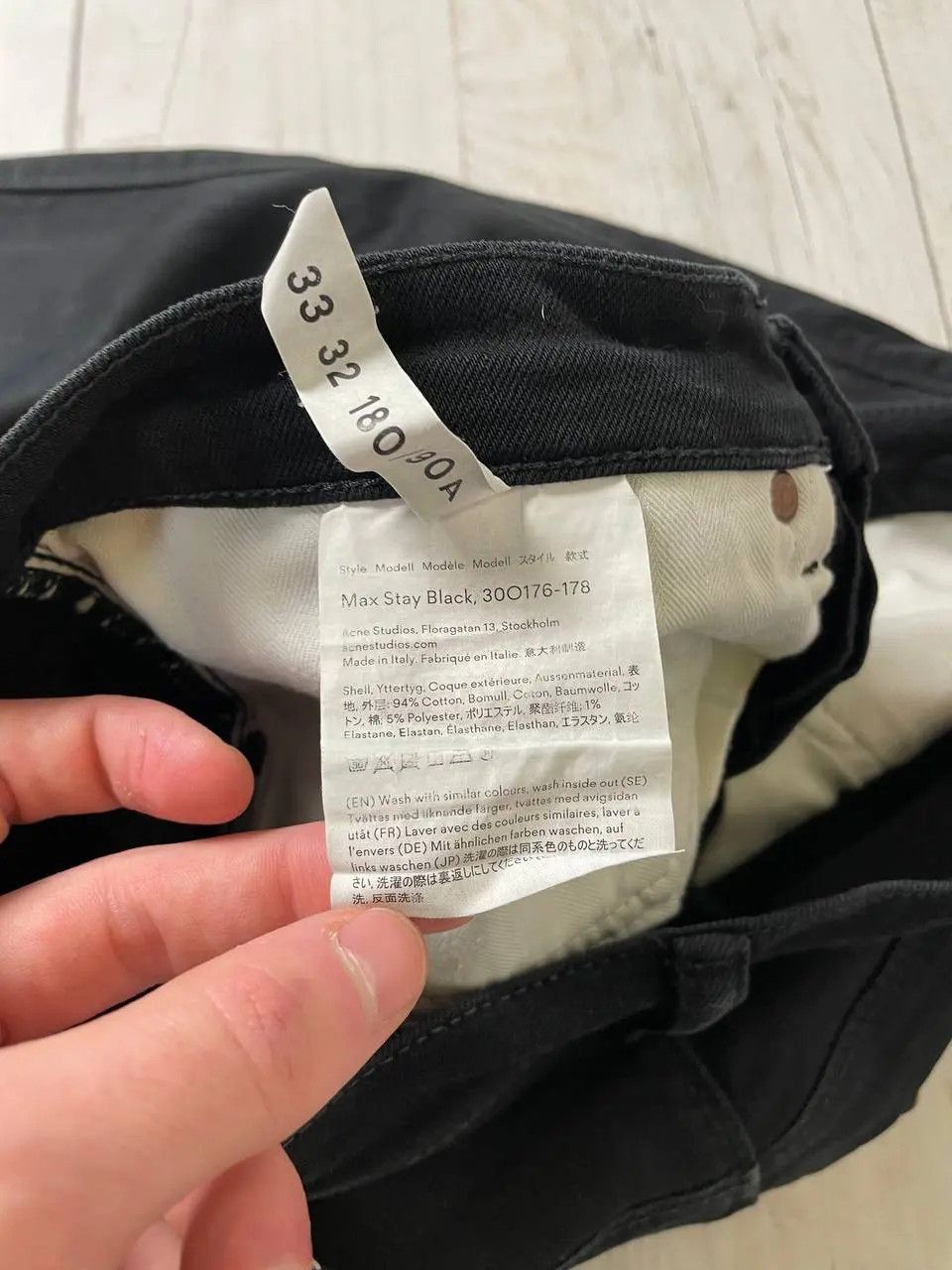 Acne Studios Acne Studios Max Stay Black Denim Jeans Size US 33 - 9 Thumbnail