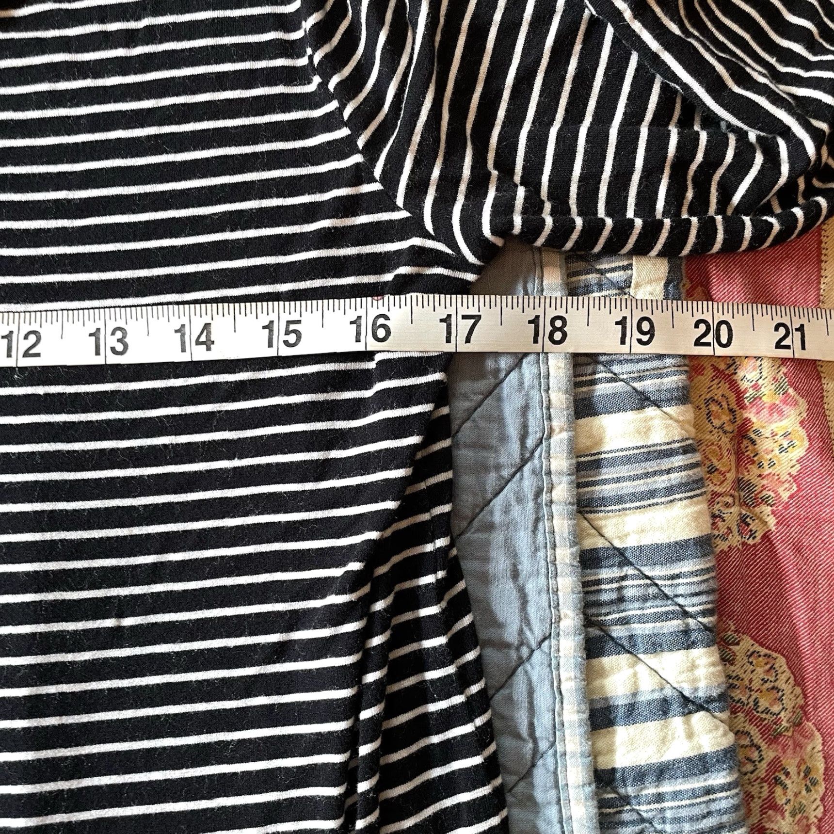 Loft Loft Womens Black & White Striped Long Sleeve V-Neck Top Size M Shirt Womens Med Black White Striped V-Neck Pullover Casual Workwear Size M / US 6-8 / IT 42-44 - 5 Thumbnail