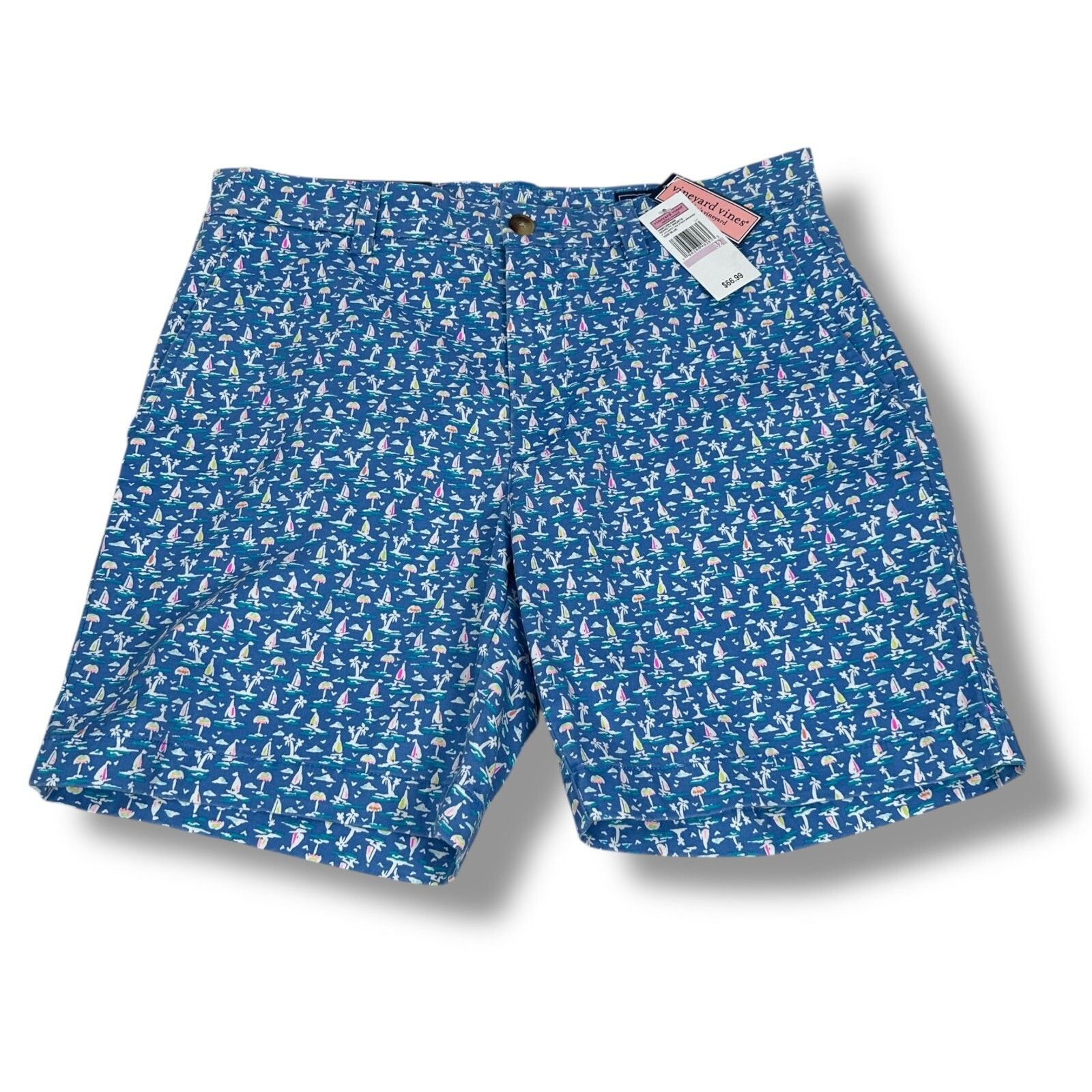 Vineyard Vines Vineyard Vines 7” Breaker Short Men’s 32 Blue AOP Cotton New Size US 32 / EU 48 - 1 Thumbnail