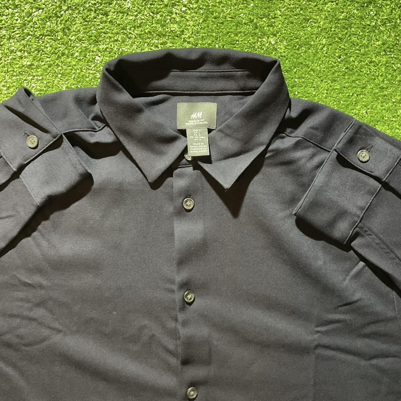 H&M H&M Men’s Regular Fit Twill Navy Blue Dress Shirt Size US L / EU 52-54 / 3 - 4 Thumbnail