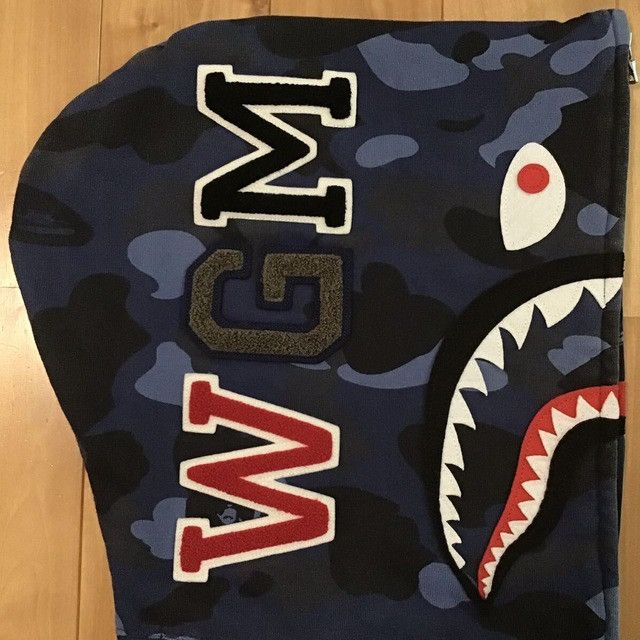 Bape BAPE Blue camo Shark full zip hoodie a bathing ape Size US M / EU 48-50 / 2 - 5 Thumbnail