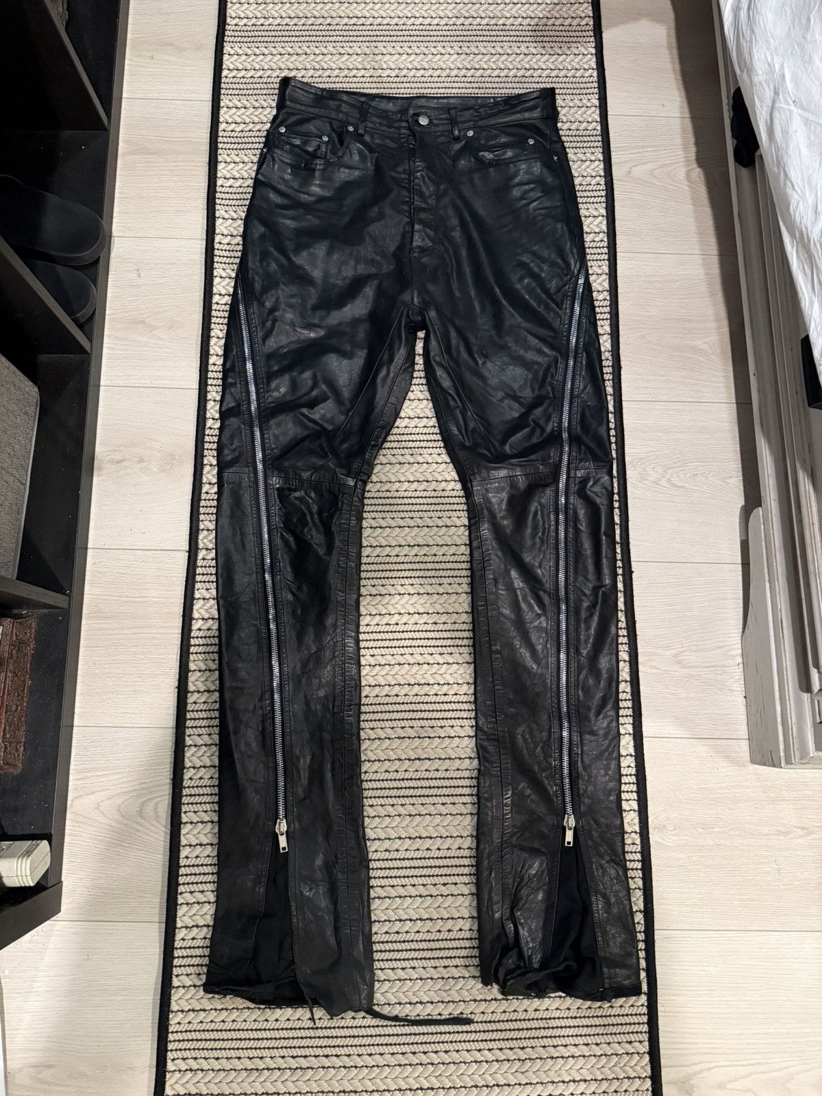 Rick Owens Rick Owens Leather Bolan Banana Size US 30 / EU 46 - 1 Thumbnail