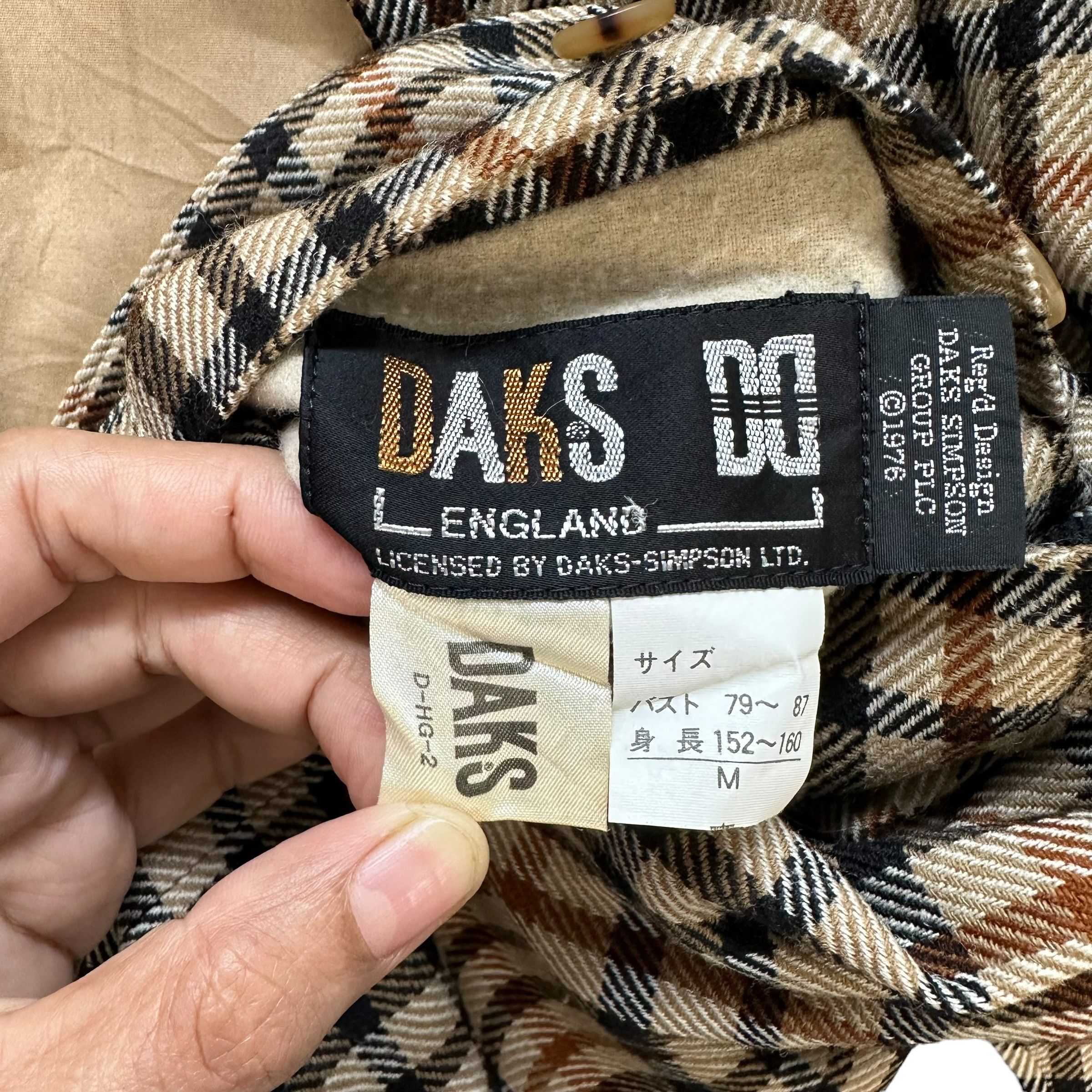 DAKS Vintage 90's DAKS Wool Checked Reversible Jacket #A74-1796 Size US M / EU 48-50 / 2 - 11 Thumbnail