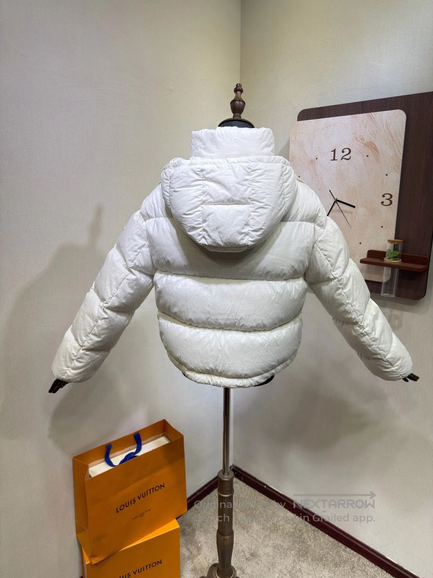 Moncler Women's White Hooded Down Jacket. Size XS / US 0-2 / IT 36-38 - 2 Thumbnail