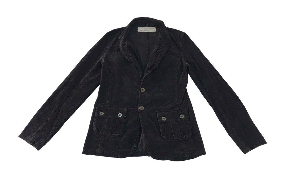 90s Japanese Brand Rag Natural Jacket Full Button Corduroy