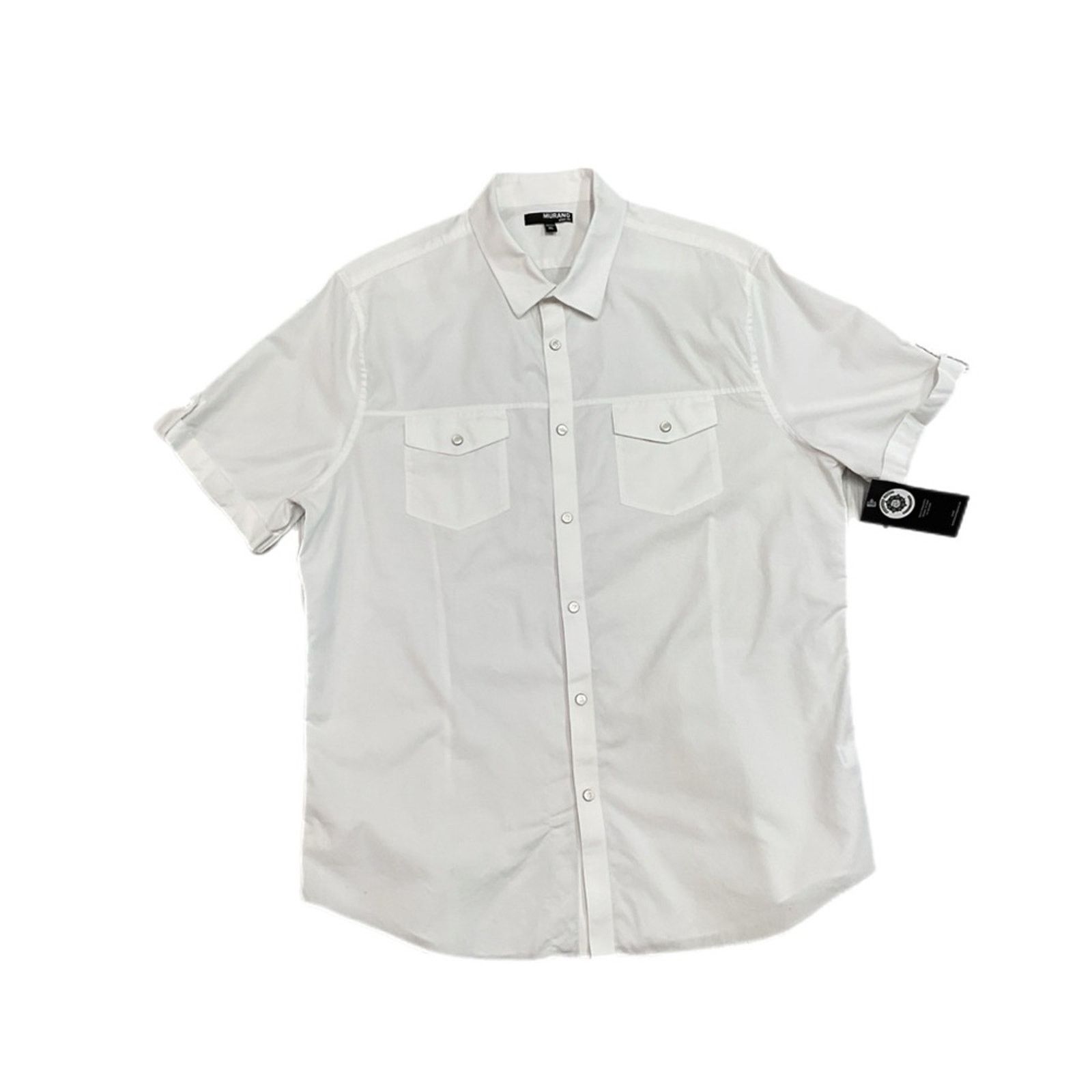 Murano Murano Button-Up White Short Sleeve slim fit Size US XL / EU 56 / 4 - 1 Thumbnail