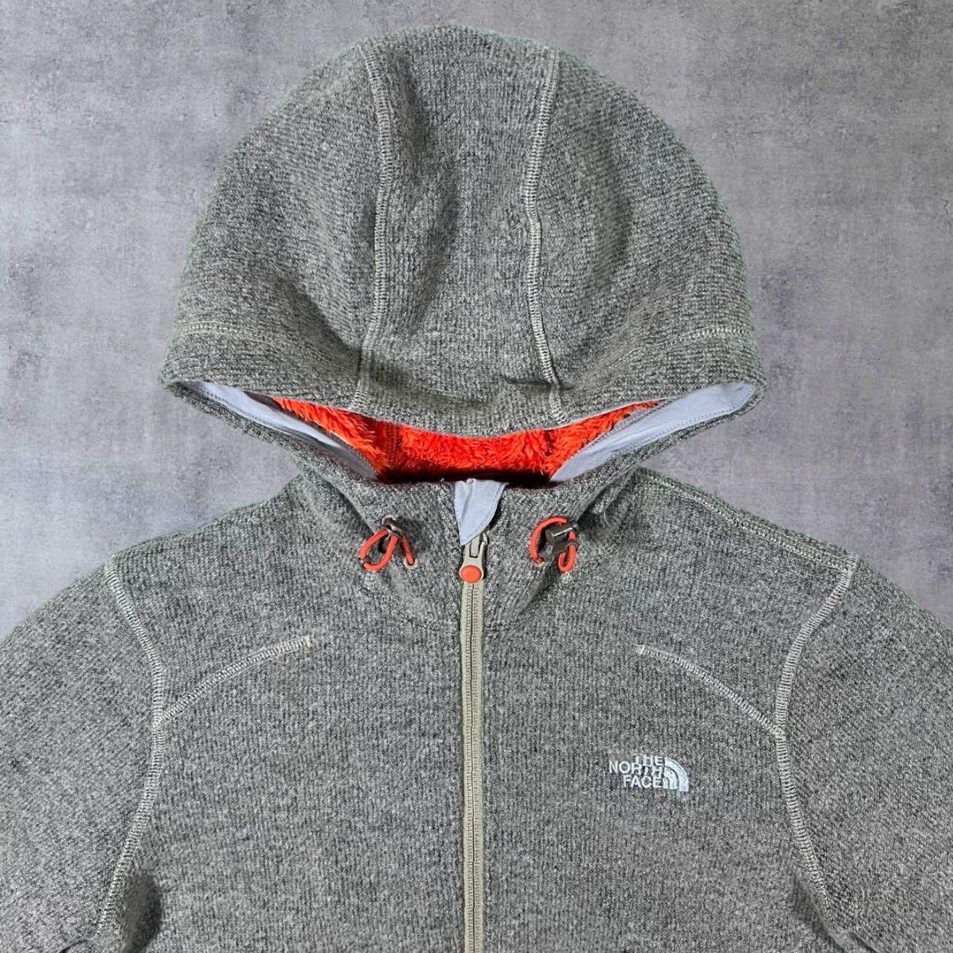 The North Face The North Face TNF Orange Fleece Lined Zip Grey Hoodie Top Women Medium Hoodie Womens Grey 90s? Size M / US 6-8 / IT 42-44 - 6 Thumbnail