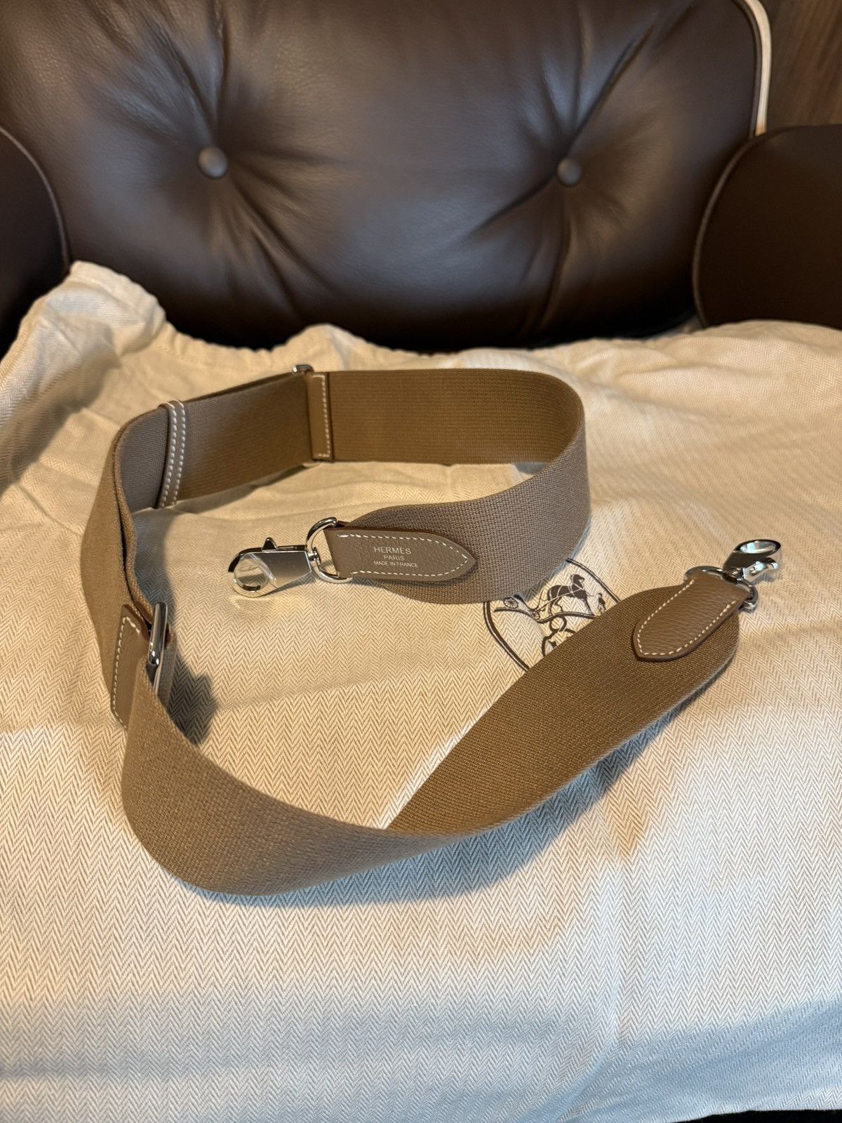 Hermes Hermès MAXI Kelly 42 Togo Leather Étoupe Size 42 - 7 Thumbnail