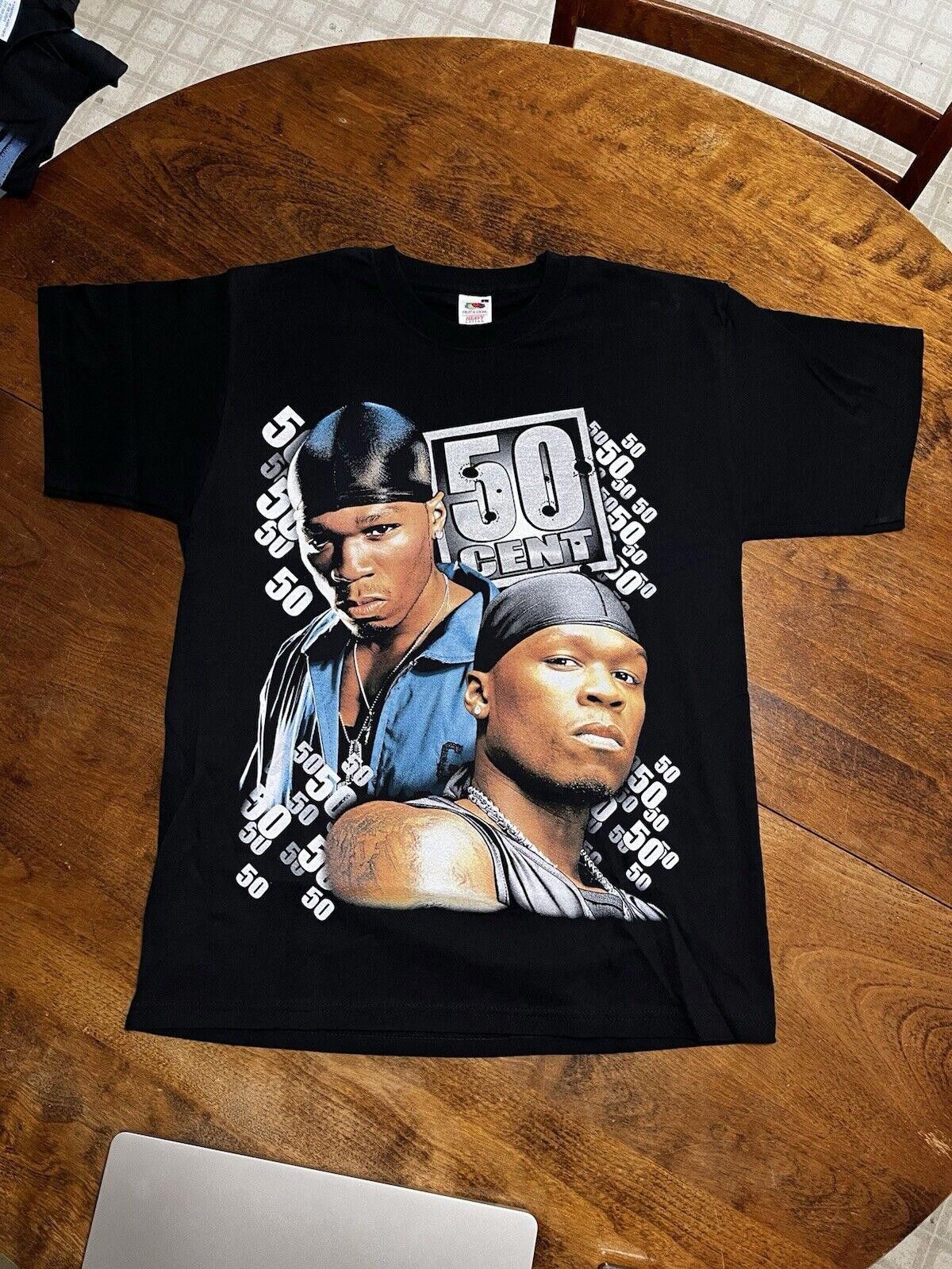The Unbranded Brand Vintage 2000s 50 Cent T-Shirt Large y2k Deadstock Size US L / EU 52-54 / 3 - 4 Thumbnail