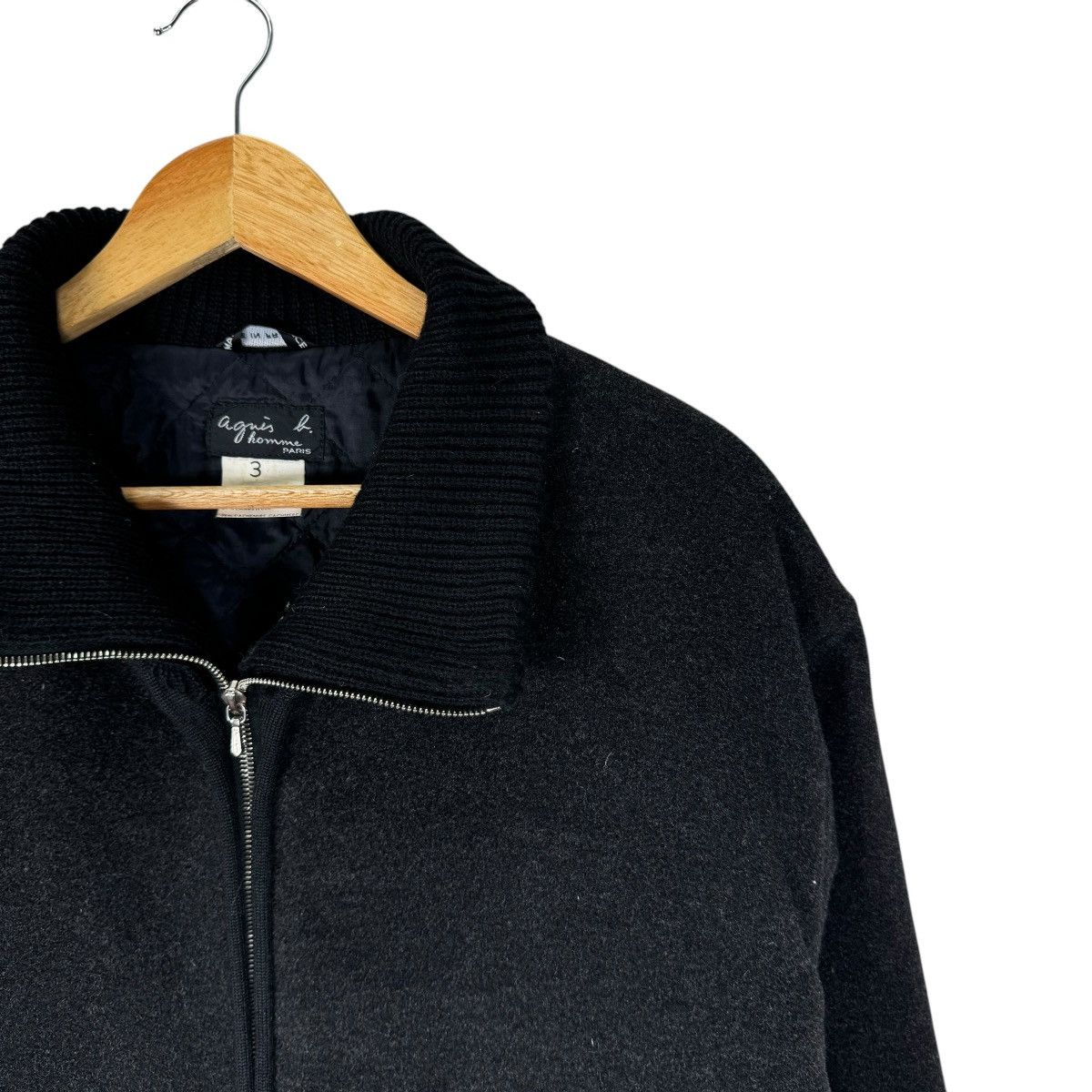 agnes b. ☀️AGNES B PARIS HOMME LAMBSWOOL BOMBER. JACKET Size US L / EU 52-54 / 3 - 4 Thumbnail