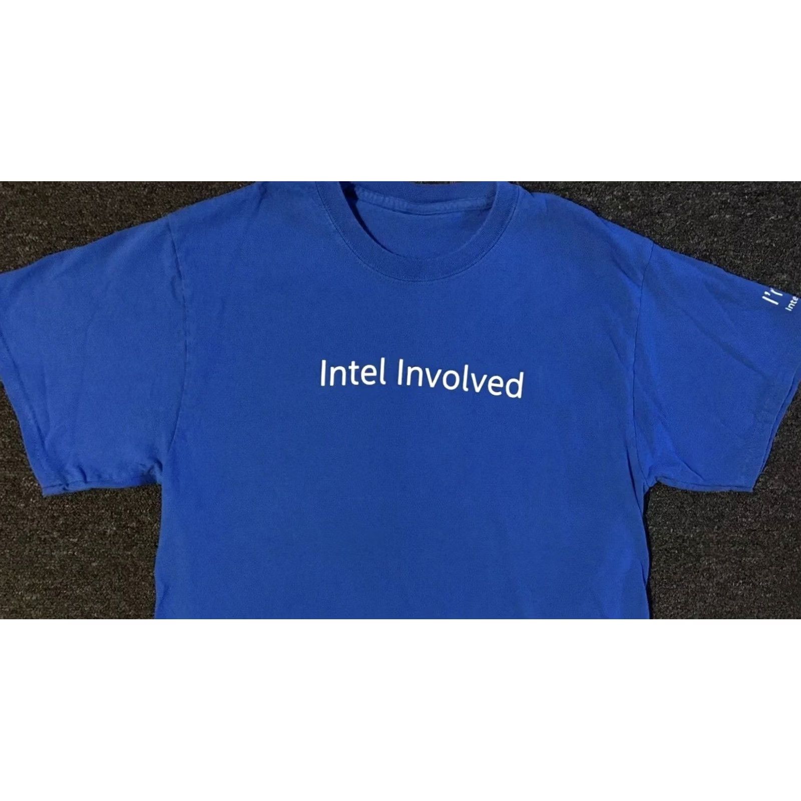 Apple VINTAGE Intel Faded Employee Shirt M Cotton Blue Microsoft T-Shirt Men Short Sleeve Crew Neck 90s Grunge Rock USA California 80s Y2K Size US M / EU 48-50 / 2 - 7 Thumbnail