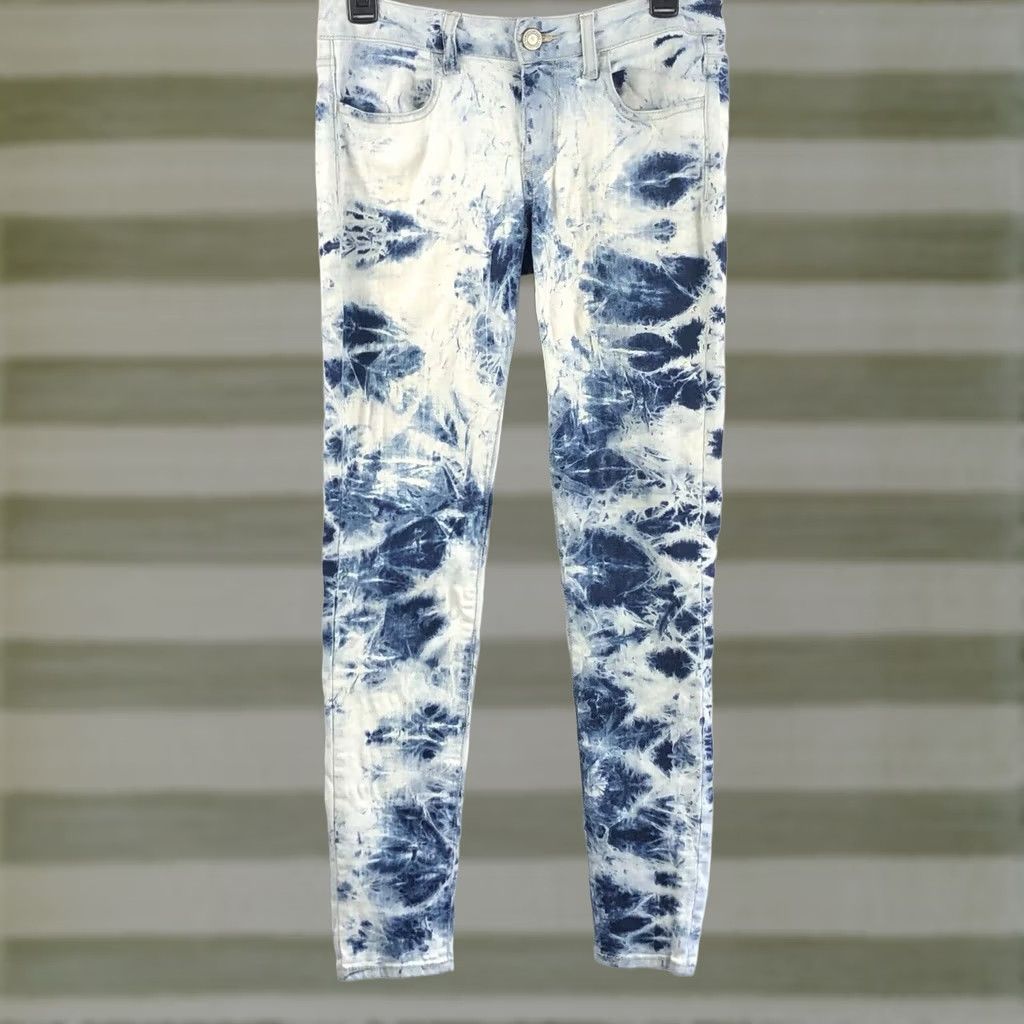 American Eagle Outfitters American Eagle Jegging Blue Jeans 8 Acid Wash 29" Waist Low Rise Denim 29" In Womens Size 29" - 1 Thumbnail