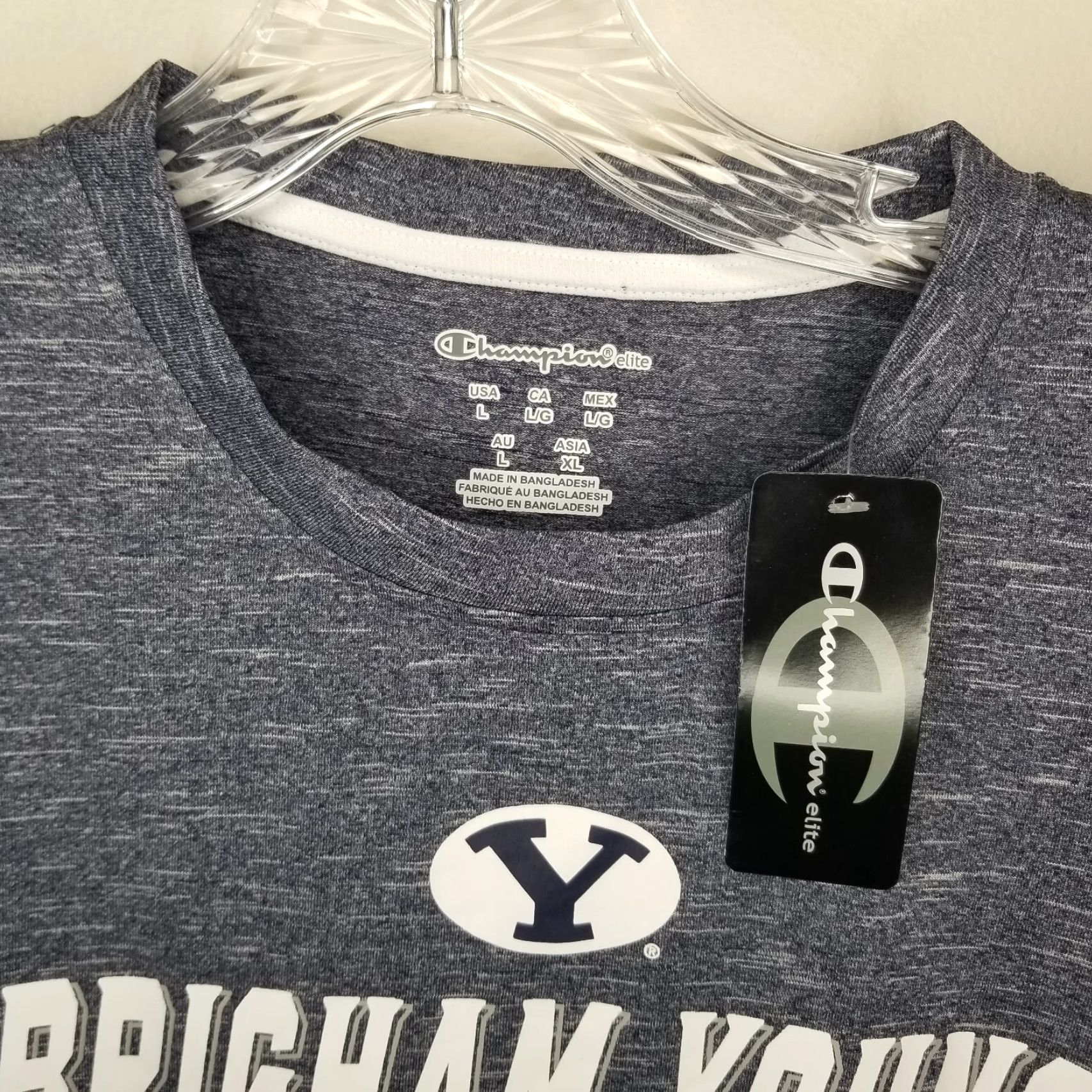 Champion CHAMPION Athletic Brigham Young Cougars Blue Short Sleeve T-Shirt Adult Large Mens Size US L / EU 52-54 / 3 - 4 Thumbnail