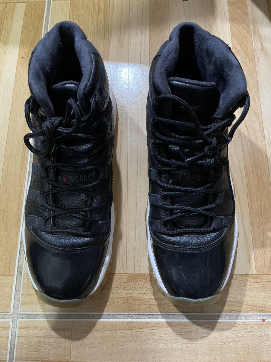 Jordan Brand Air Jordan 11 378038-002 Black Basketball Sneakers Size 5.5y Size US 5.5 / IT 35.5 - 3 Thumbnail
