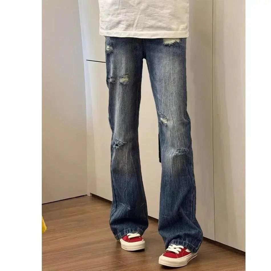 Japanese Brand Retro loose dirty dyed ripped jeans Size US 30 / EU 46 - 1 Thumbnail