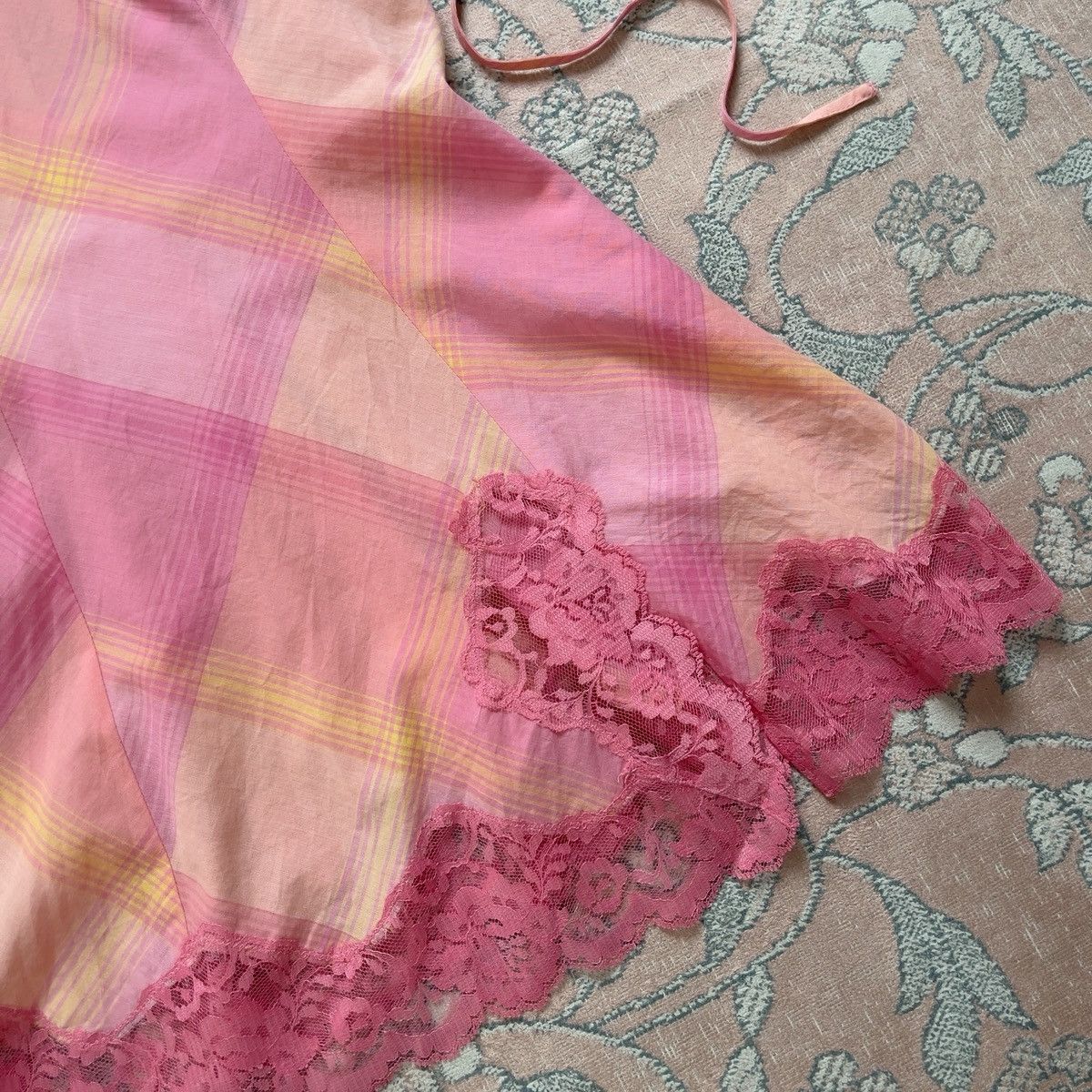 Victoria's Secret Victoria’s Secret Pink Plaid Cotton Slip Dress (XS) Size XS / US 0-2 / IT 36-38 - 11 Thumbnail
