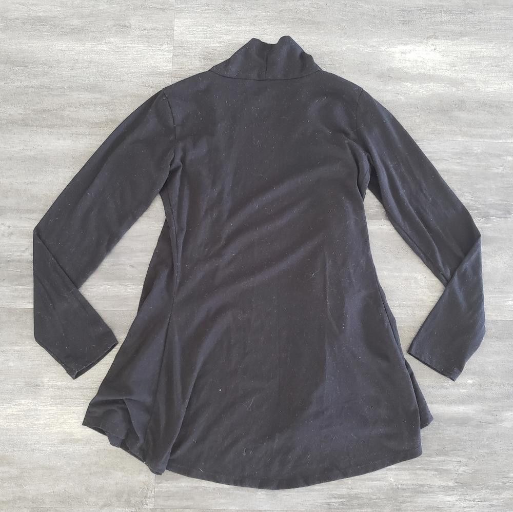 Designer Black Basic Ru.ok Cardigan Long Sleeve Size S / US 4 / IT 40 - 2 Thumbnail