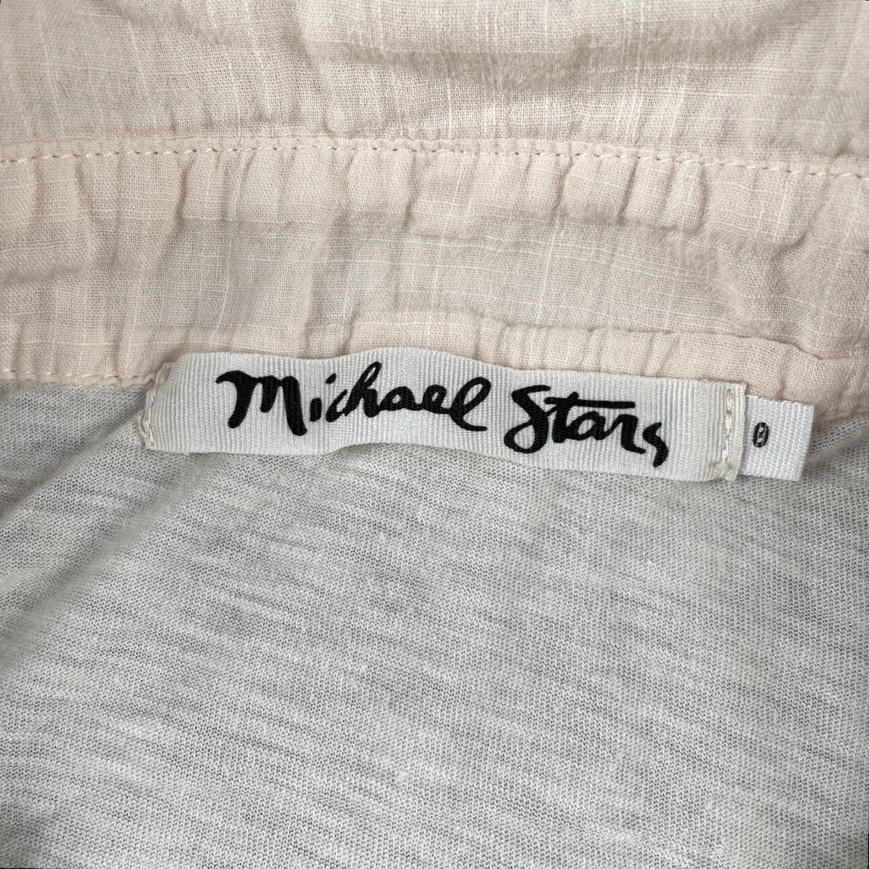 Vintage Micheal Stars Ladies Button Up Shirt Beige Size 0 Supima Cotton Micromodal USA Shirt Womens 0 Beige Classic Casual Short Sleeve? Size XS / US 0-2 / IT 36-38 - 3 Thumbnail