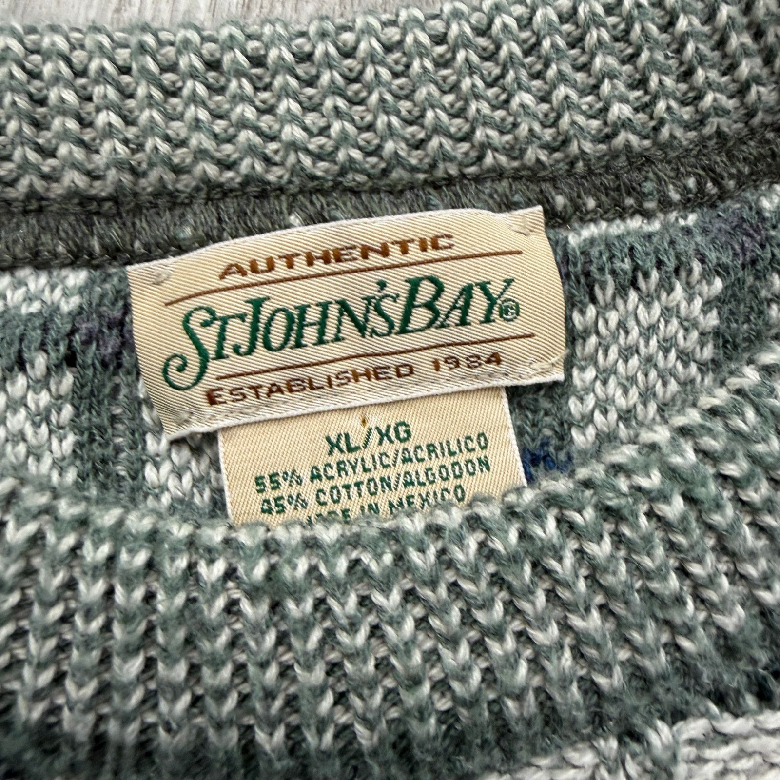 Vintage Vintage St Johns Bay Sweater Mens Extra Large Geometric Knit Size US XL / EU 56 / 4 - 4 Thumbnail