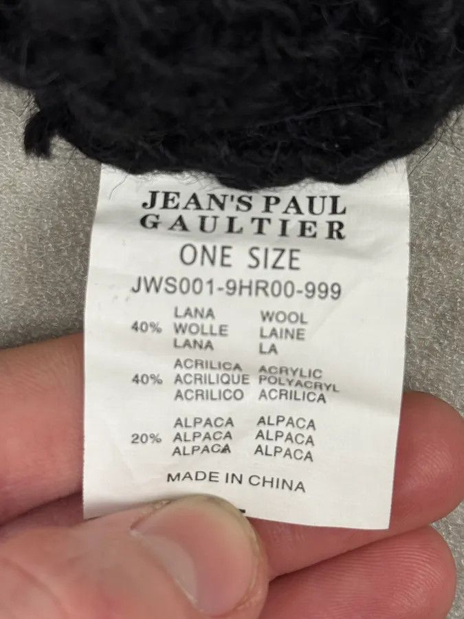 Jean Paul Gaultier 2000s Jean Paul Gaultier Black Wool Beanie Size ONE SIZE - 6 Thumbnail