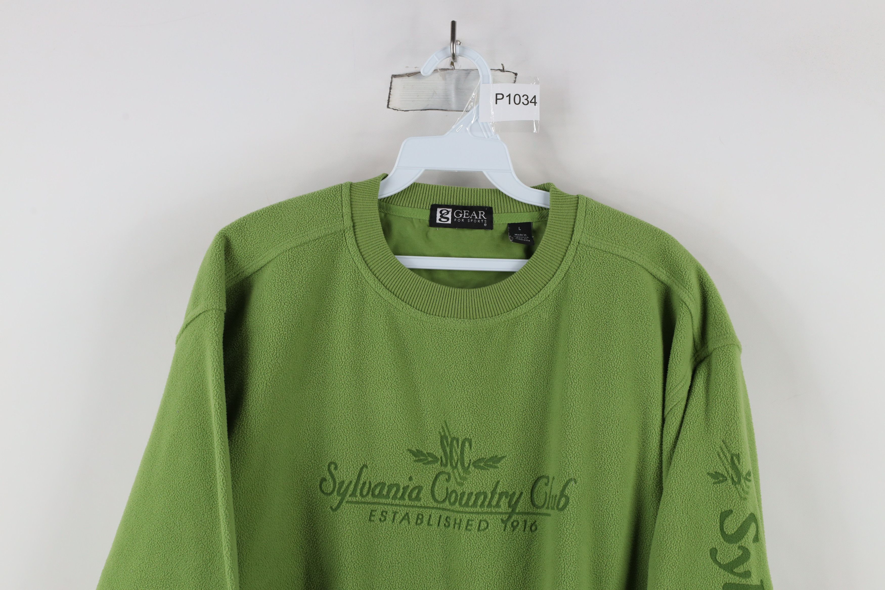 Vintage Vintage Sylvania Country Club Golf Fleece Sweatshirt Green Size US L / EU 52-54 / 3 - 2 Thumbnail
