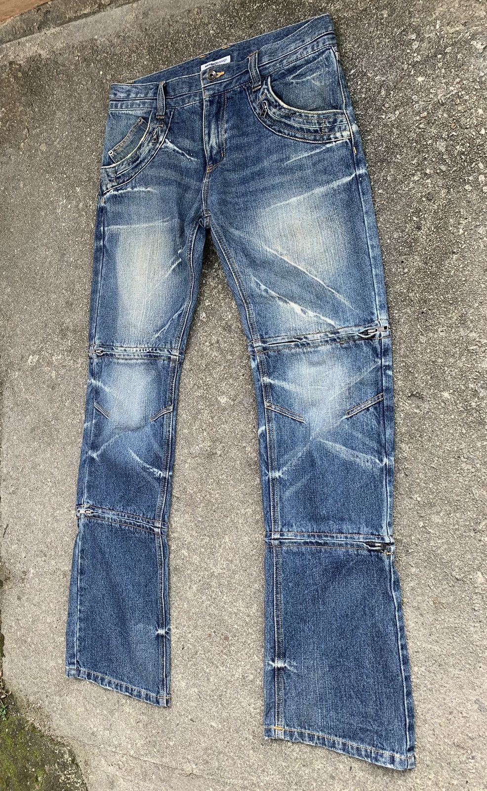 Japanese Brand Rare…Sementic Design 3 Way Lenght Zipper Punk Flared Pants Size US 33 - 6 Thumbnail