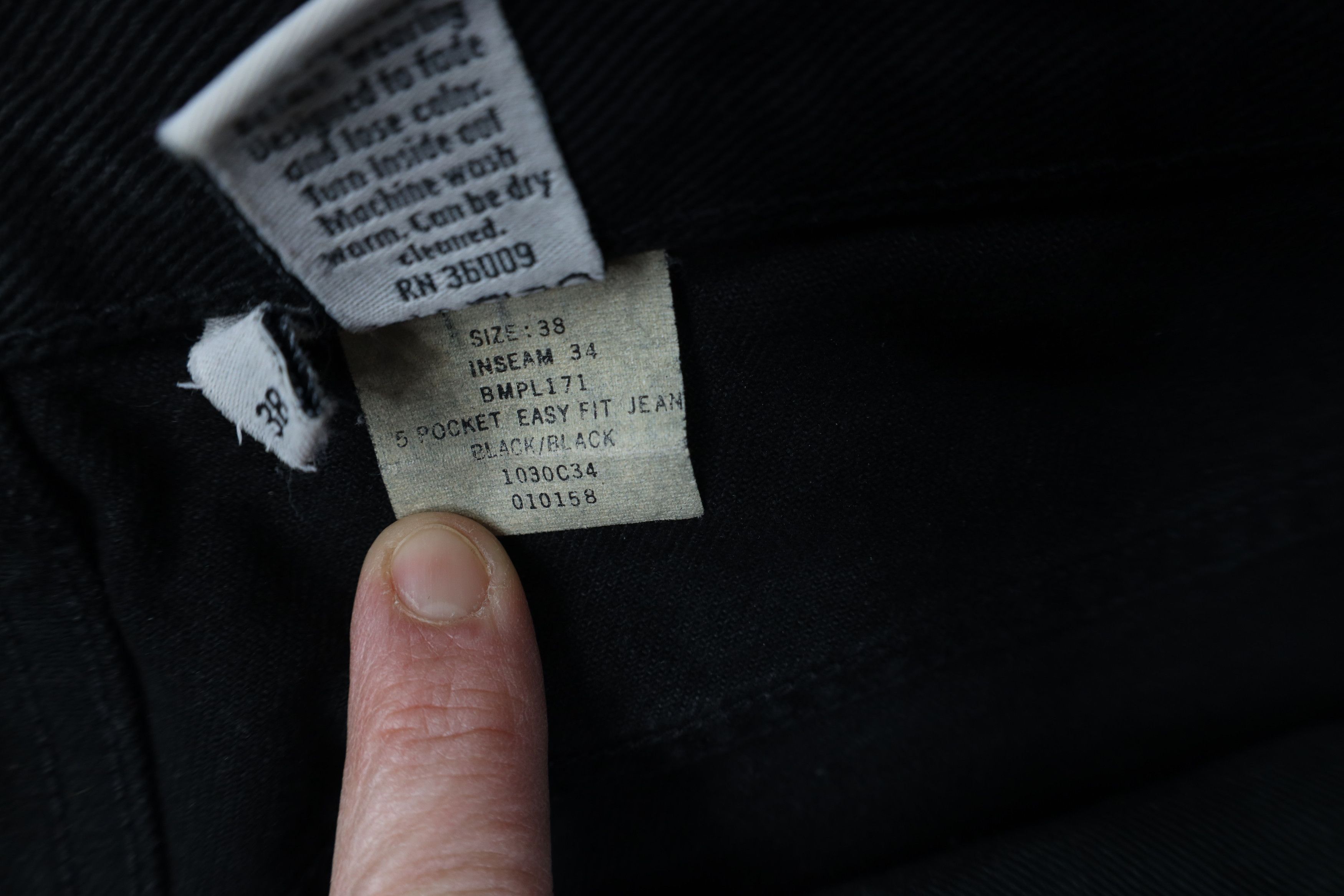 Calvin Klein Vintage 90s Calvin Klein Fit Denim Jeans Black Cotton Size US 38 / EU 54 - 10 Thumbnail