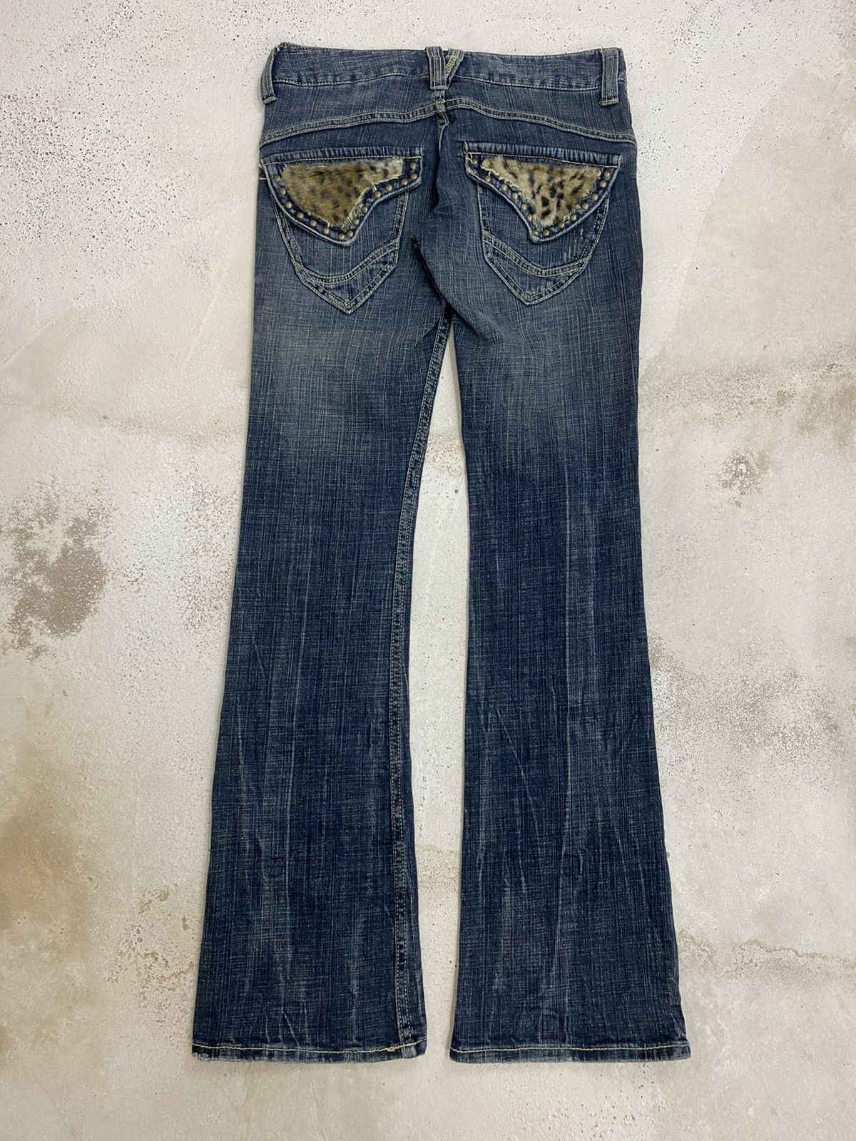 If Six Was Nine × Japanese Brand × Le Grande Bleu (L.G.B.) Flare Orinin Japan Unisex Fur Pocket Leopard Blue Way Size US 28 / EU 44 - 7 Thumbnail