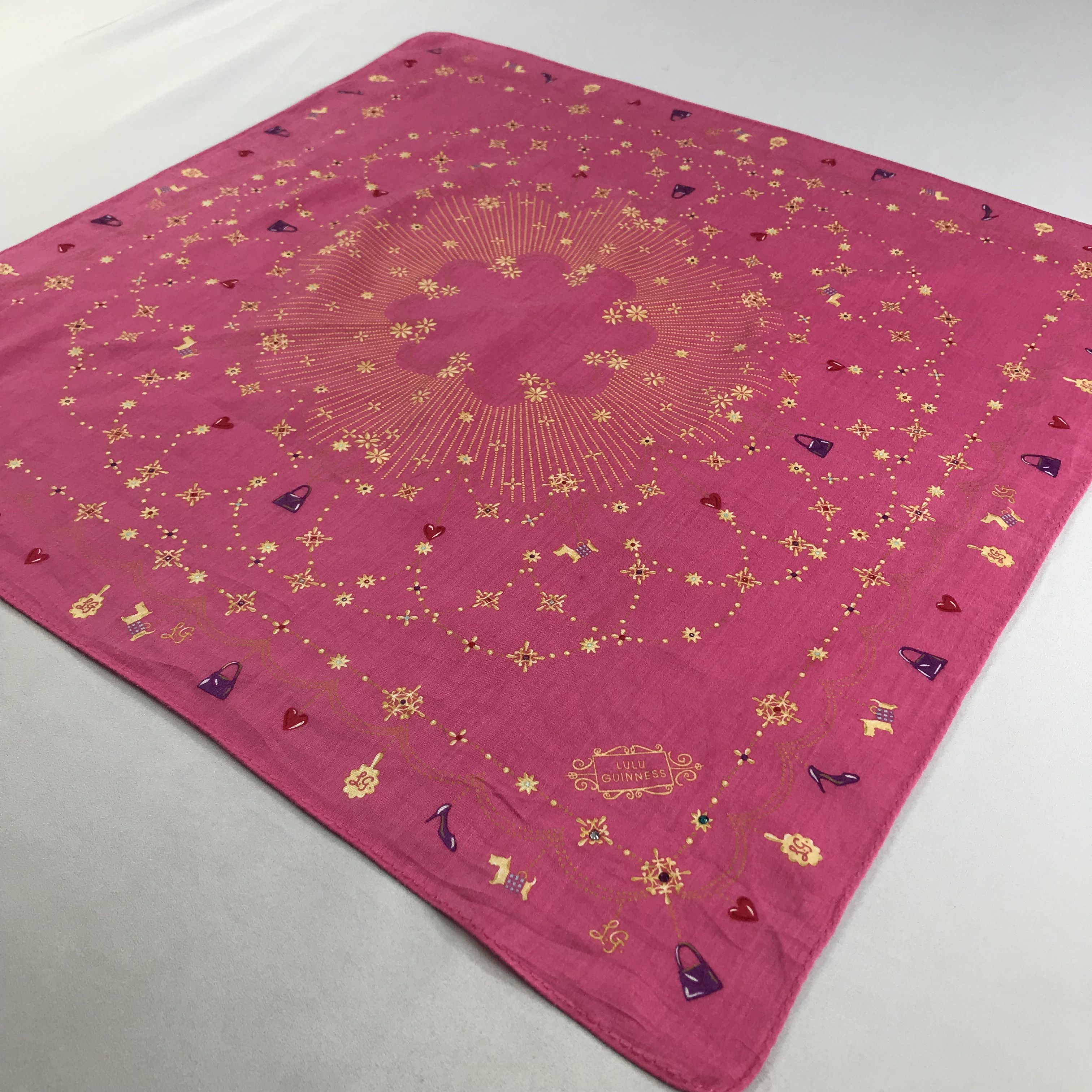 Vintage Lulu Guinness Bandana / Handkerchief / Neckerchief -S2616 Size ONE SIZE - 2 Thumbnail