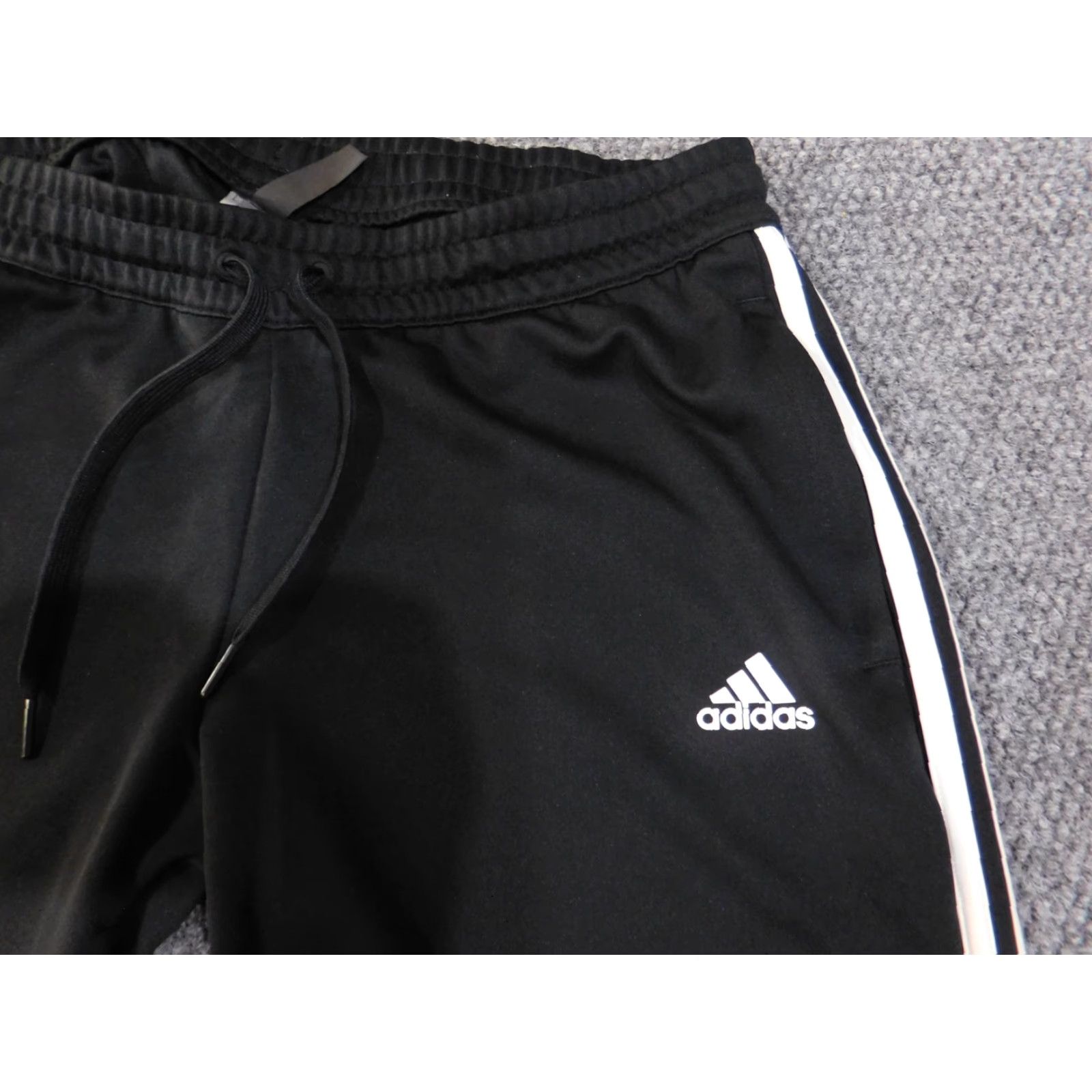 Adidas Adidas Track Pants Mens XL Black White Three Stripe Primegreen Athletic Zip Gym Size US 36 / EU 52 - 3 Thumbnail